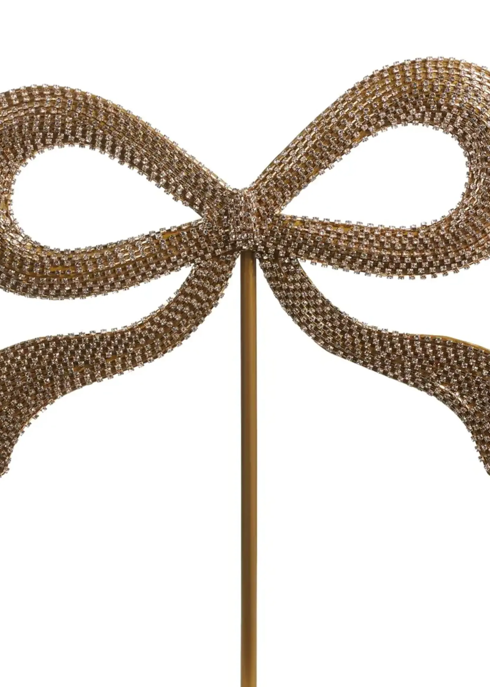 RAZ Imports 16" Gold Jewel Bow Tree Topper