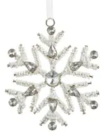 RAZ Imports RAZ Imports - 4" Beaded Snowflake Ornament - 4624027