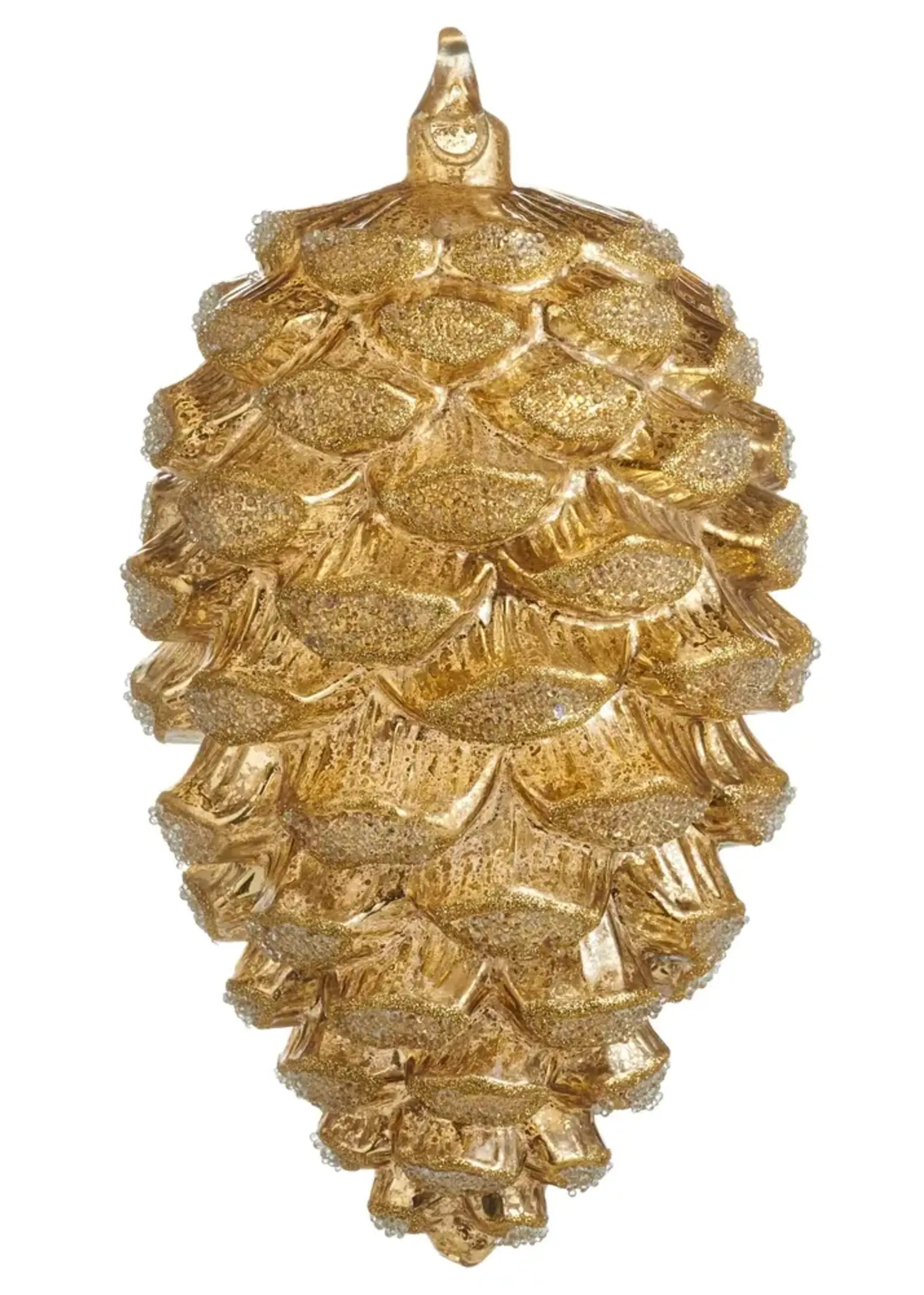 RAZ Imports 10" Gold Pinecone Ornament