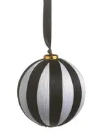 RAZ Imports RAZ Imports - 5" Black and White Striped Yarn Ball Ornament - 4627300