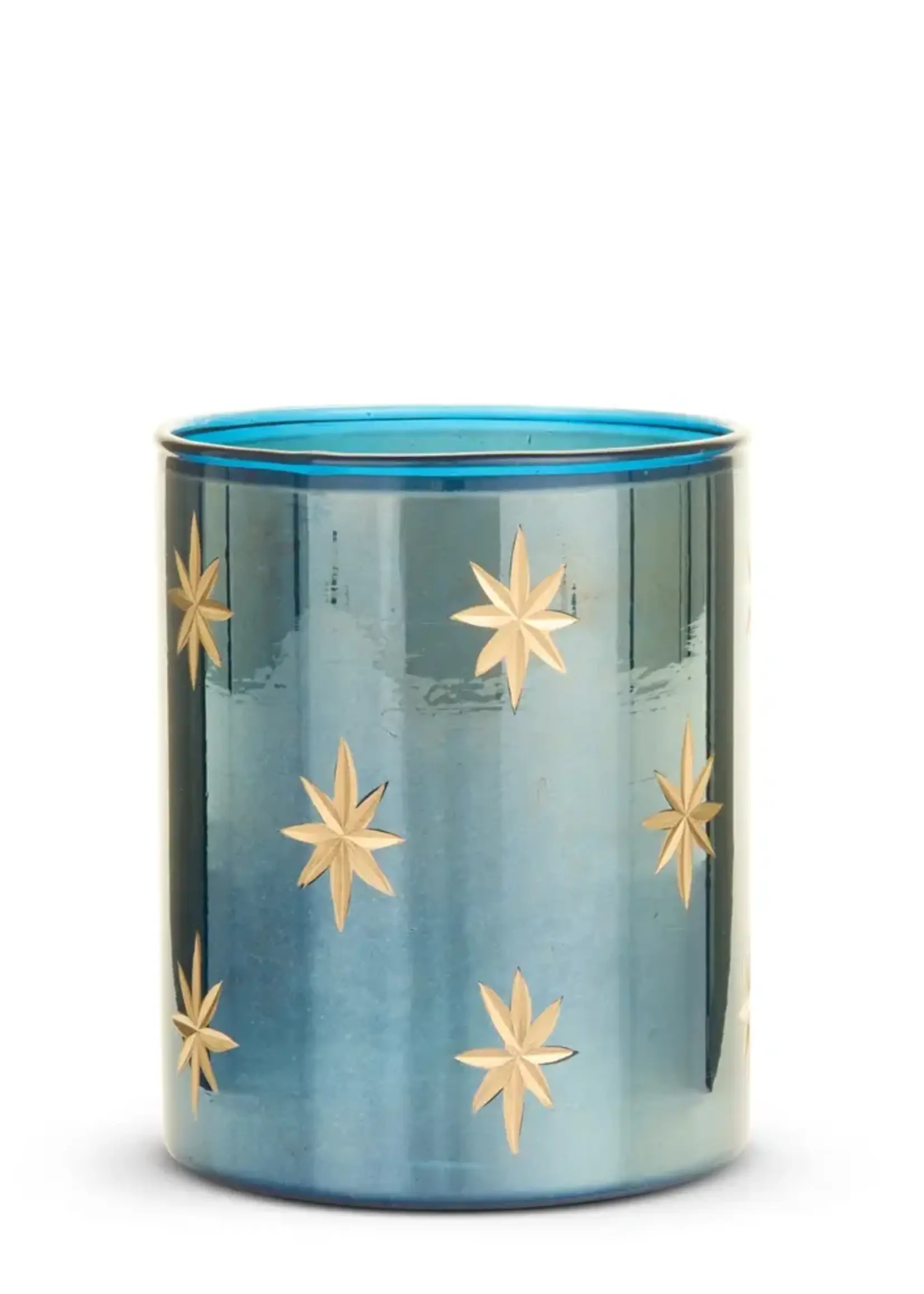 RAZ Imports 5" Etched Blue Star Container