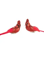 RAZ Imports RAZ Imports - Red Glittered Cardinal Clip-On Ornament - 4653336