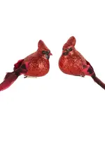 RAZ Imports RAZ Imports - Red Glittered Cardinal Clip-On Ornament - 4653337