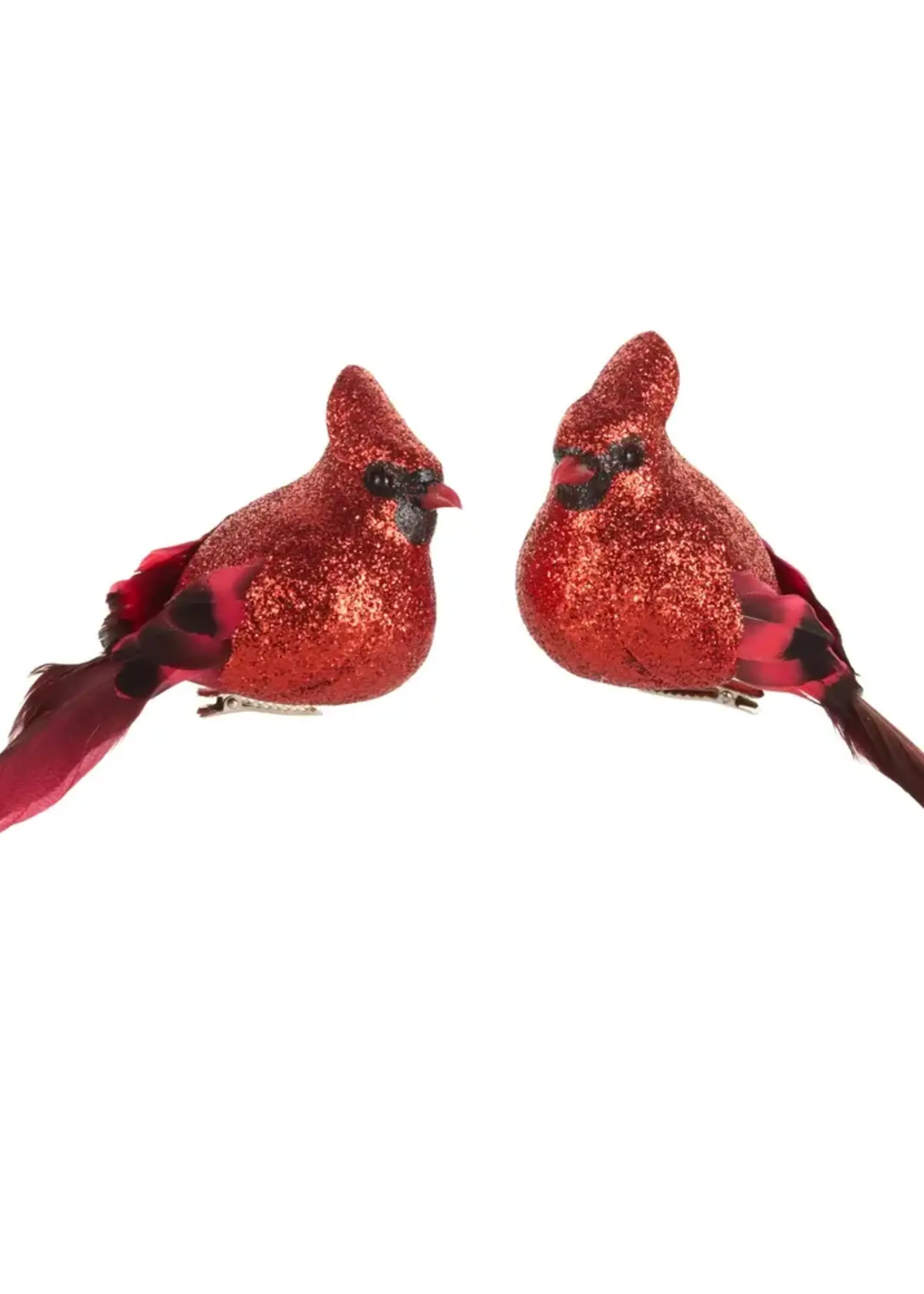 RAZ Imports Red Glittered Cardinal Clip-On Ornament