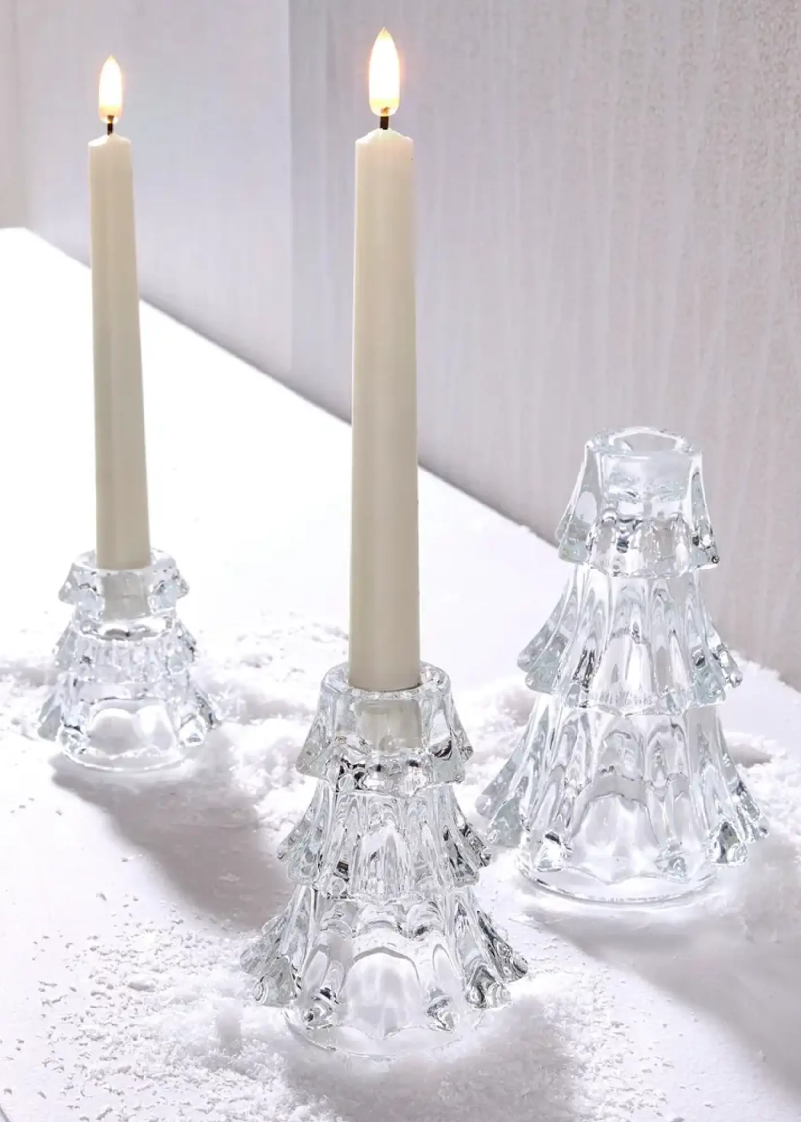 RAZ Imports Clear Tree Candle Holders