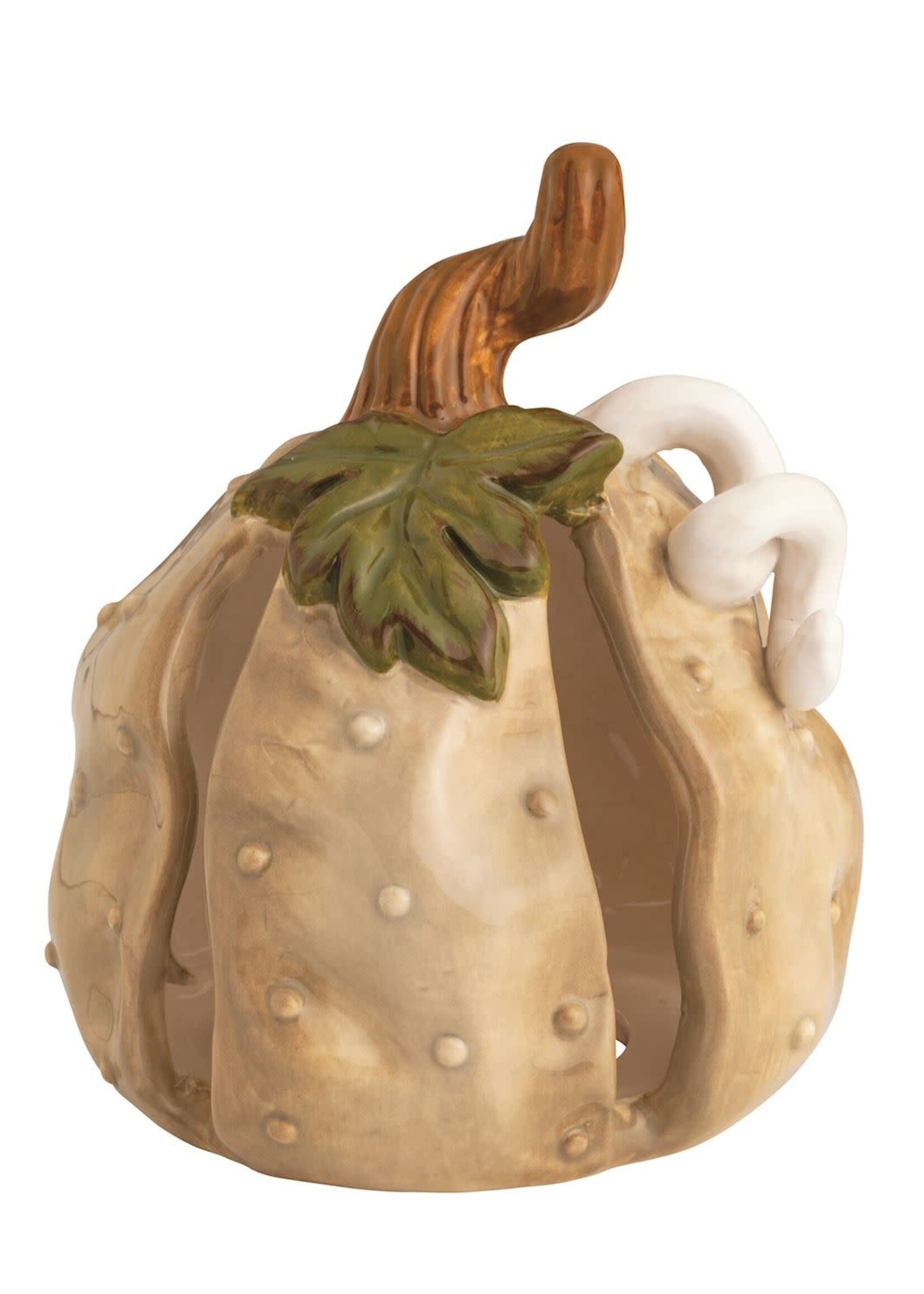 Mud Pie MED TEXTURED STONEWARE PUMPKIN