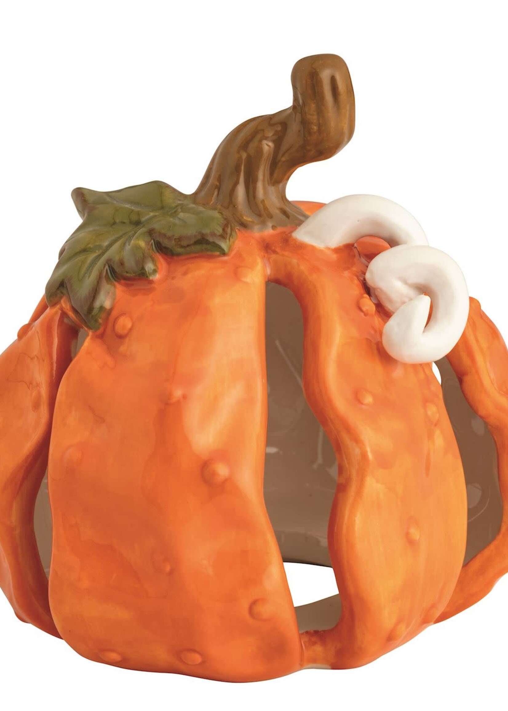 Mud Pie SM TEXTURED STONEWARE PUMPKIN