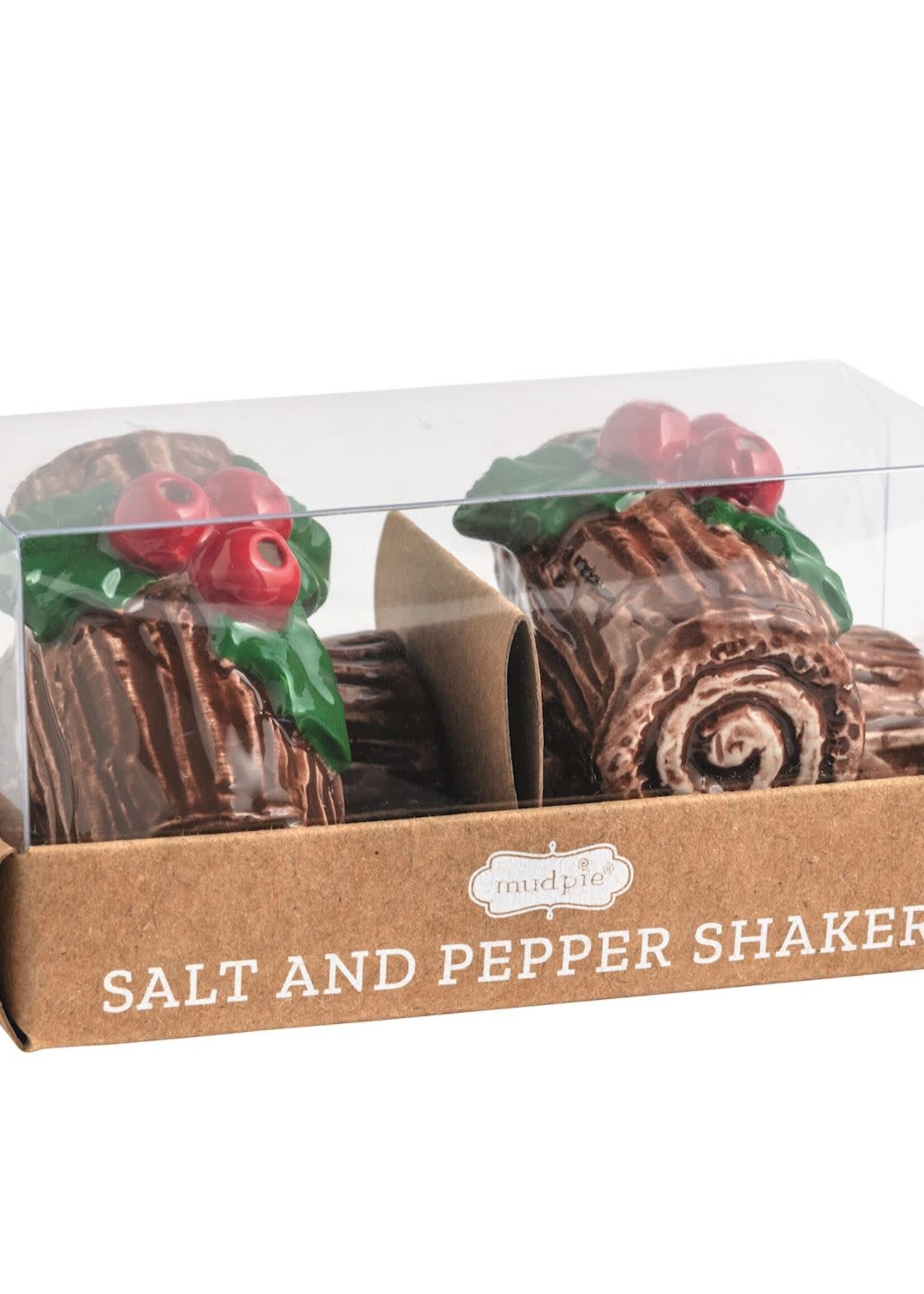 Mud Pie YULE LOG SALT AND PEPPER