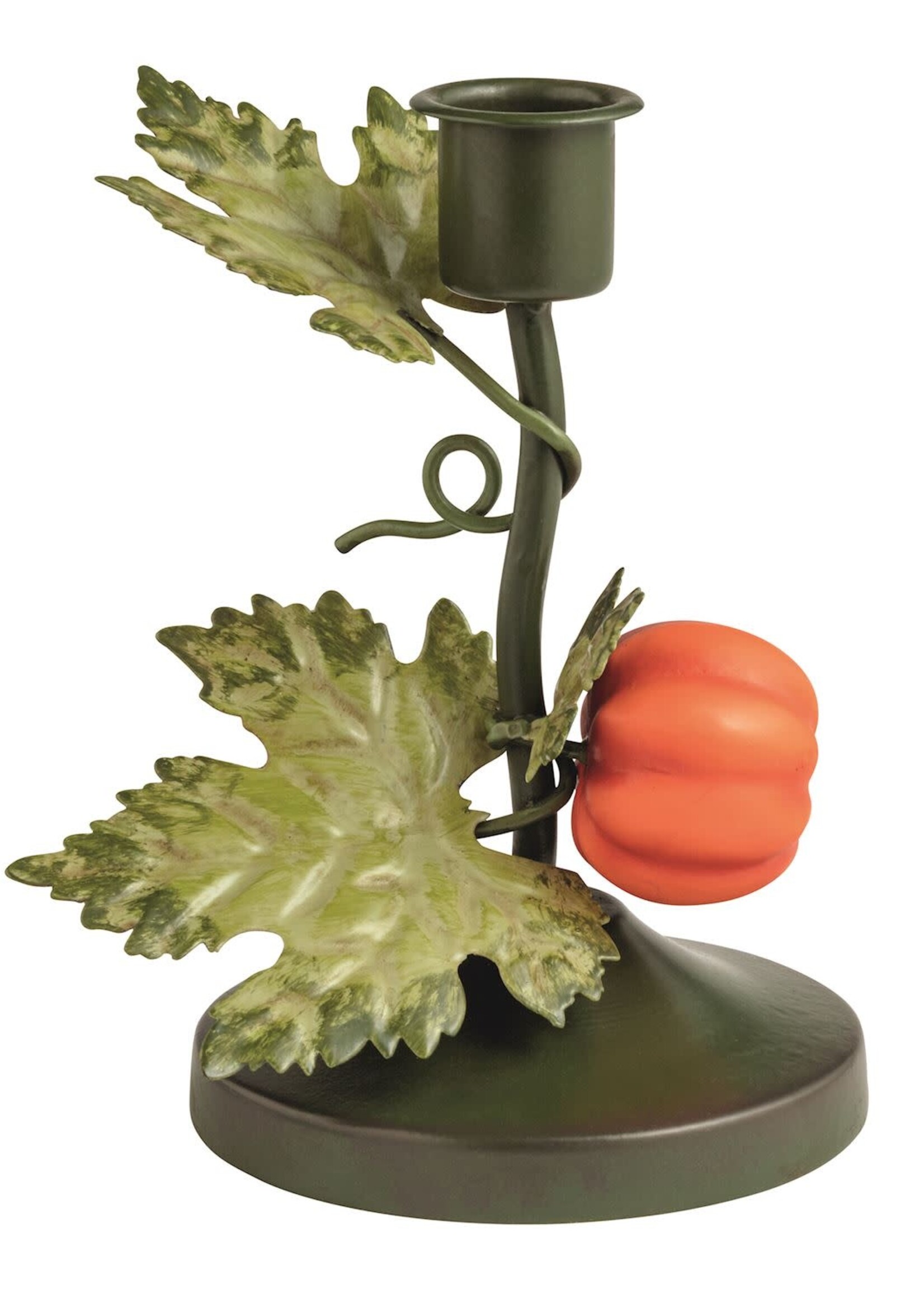 Mud Pie SM METAL PUMPKIN CANDLESTICK