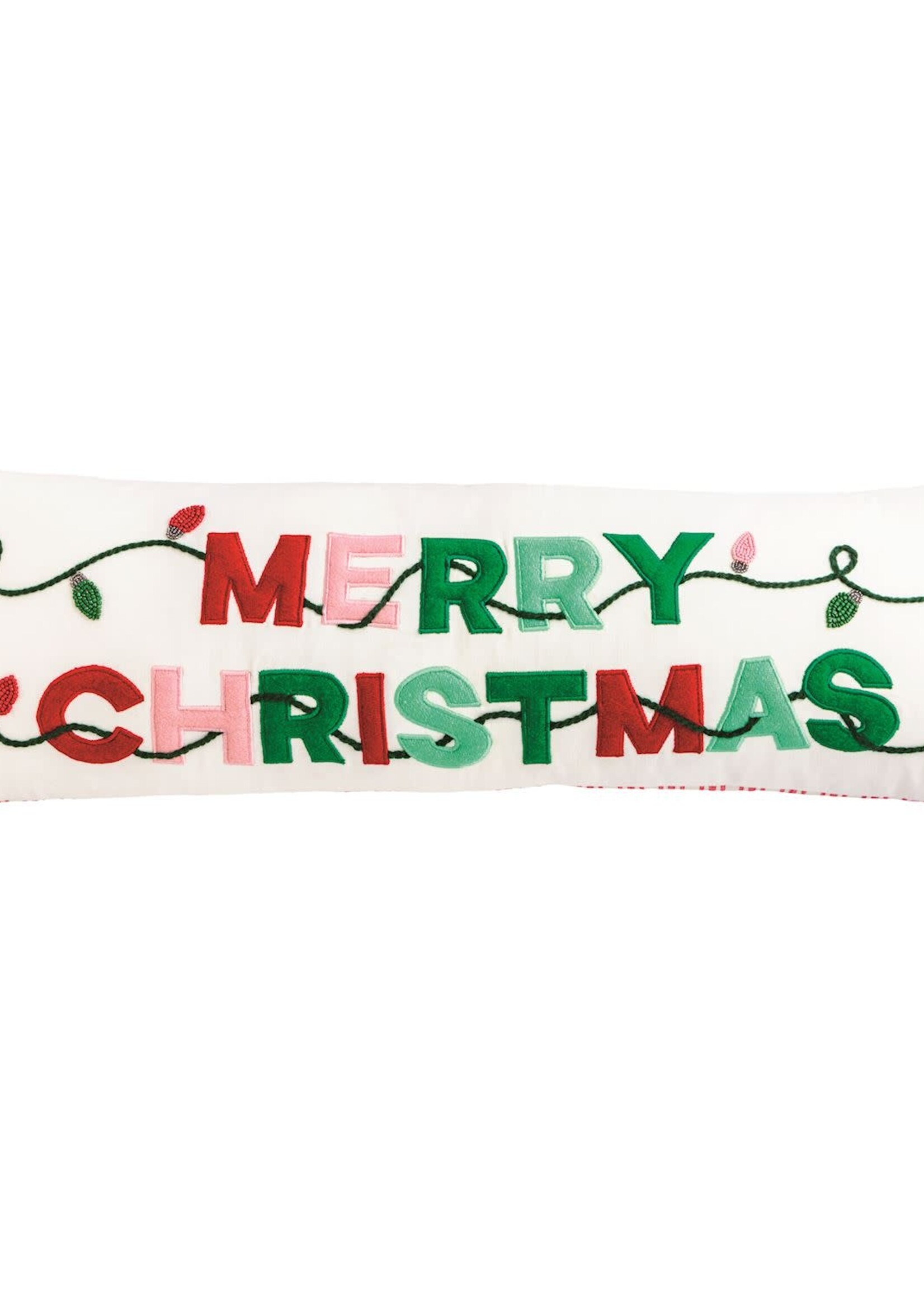 Mud Pie LONG MERRY XMAS PILLOW