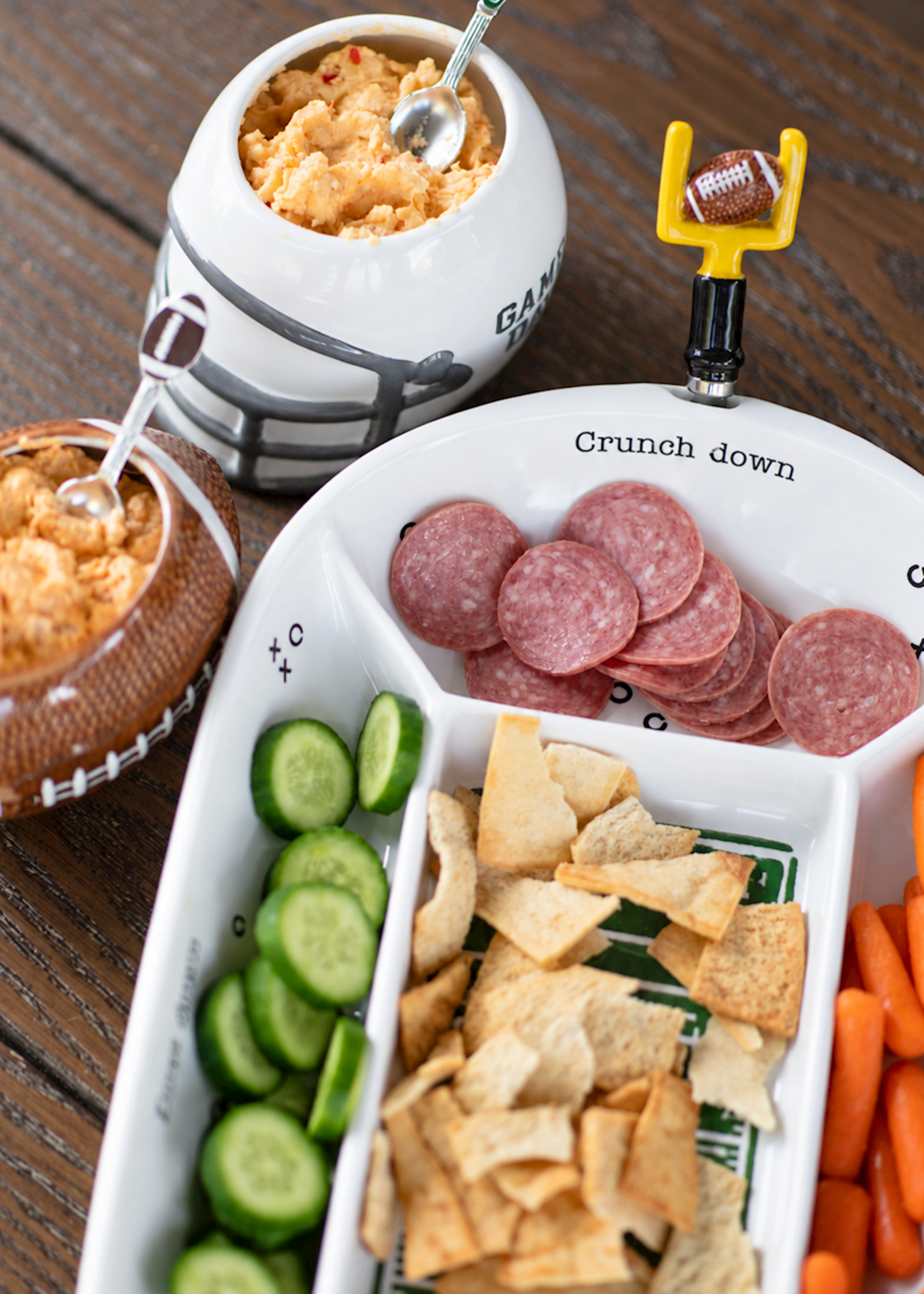 Mud Pie FOOTBALL TAILGATE DIP BOWL