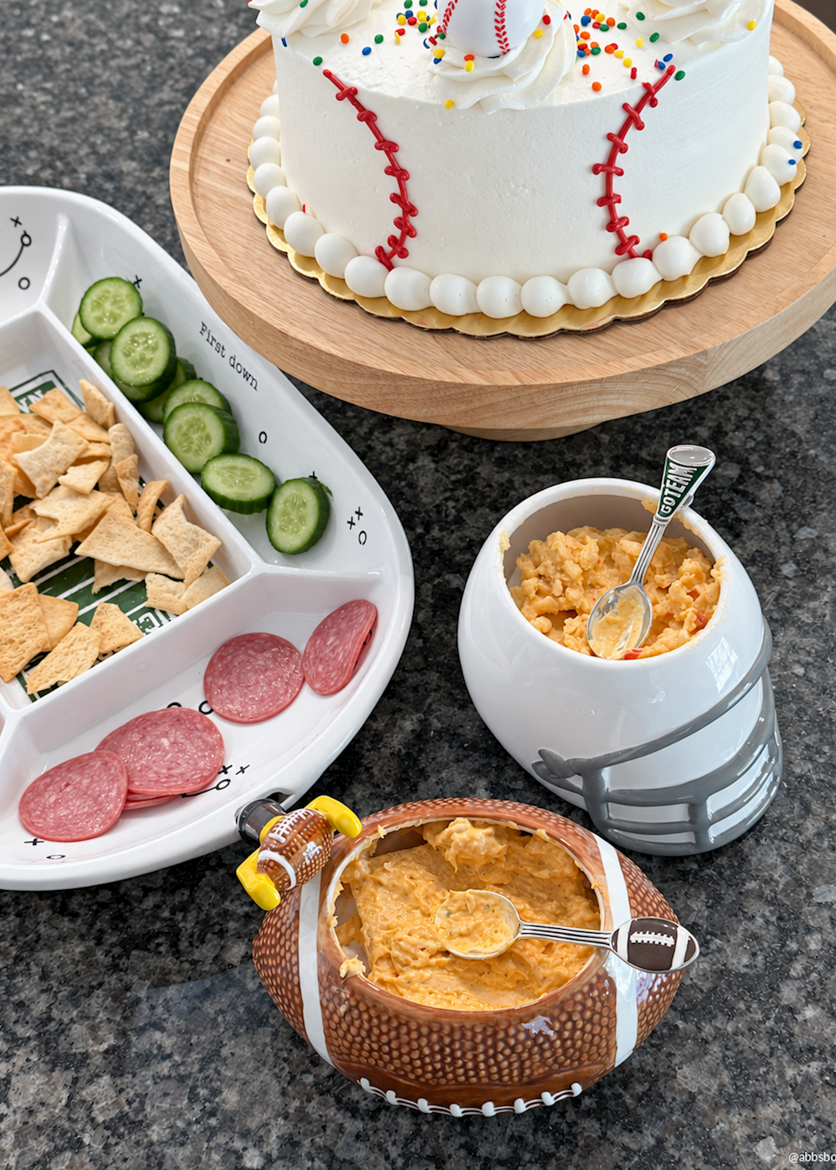 Mud Pie HELMET TAILGATE DIP BOWL