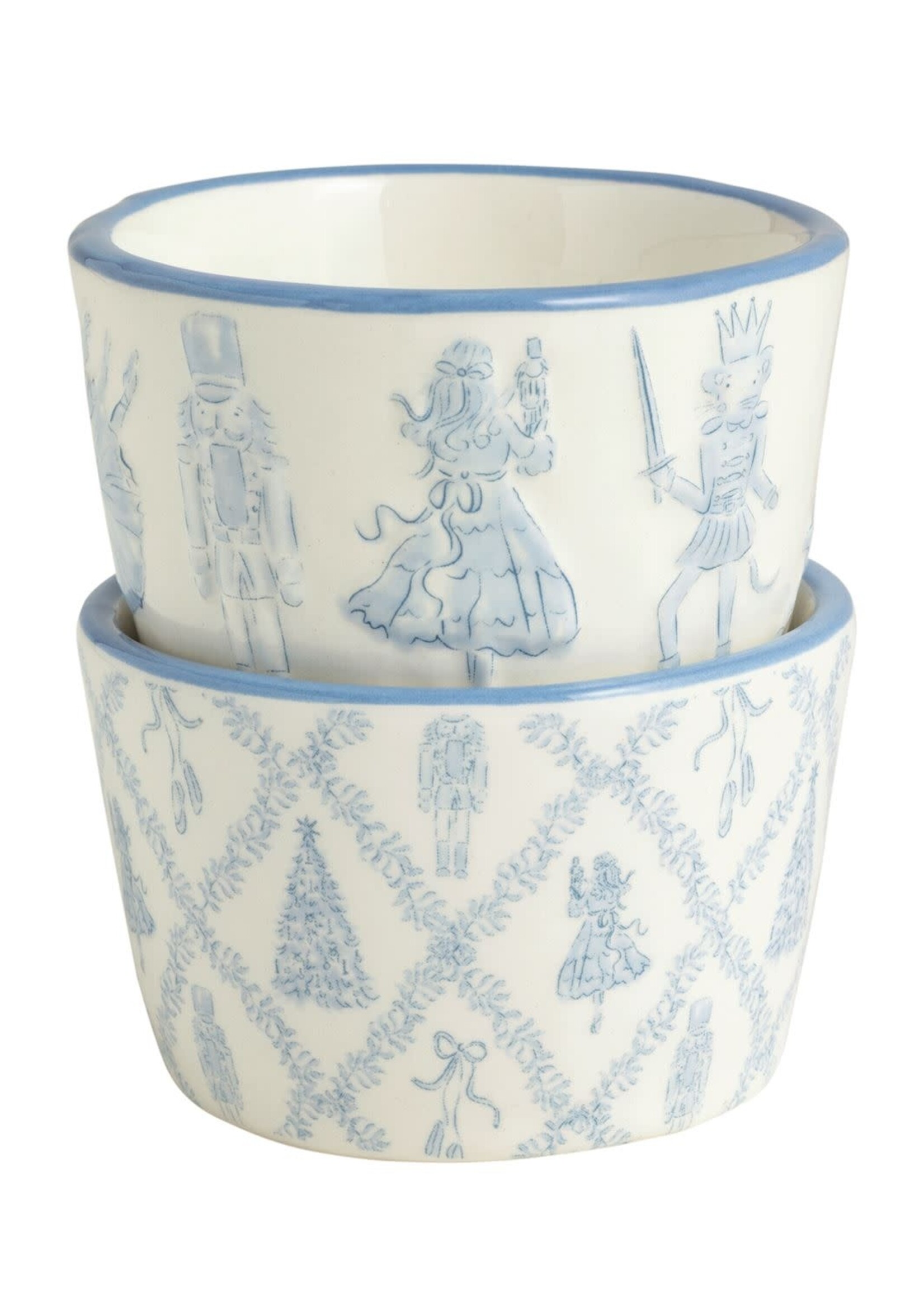 Mud Pie BLUE ICONS RAMEKIN SET
