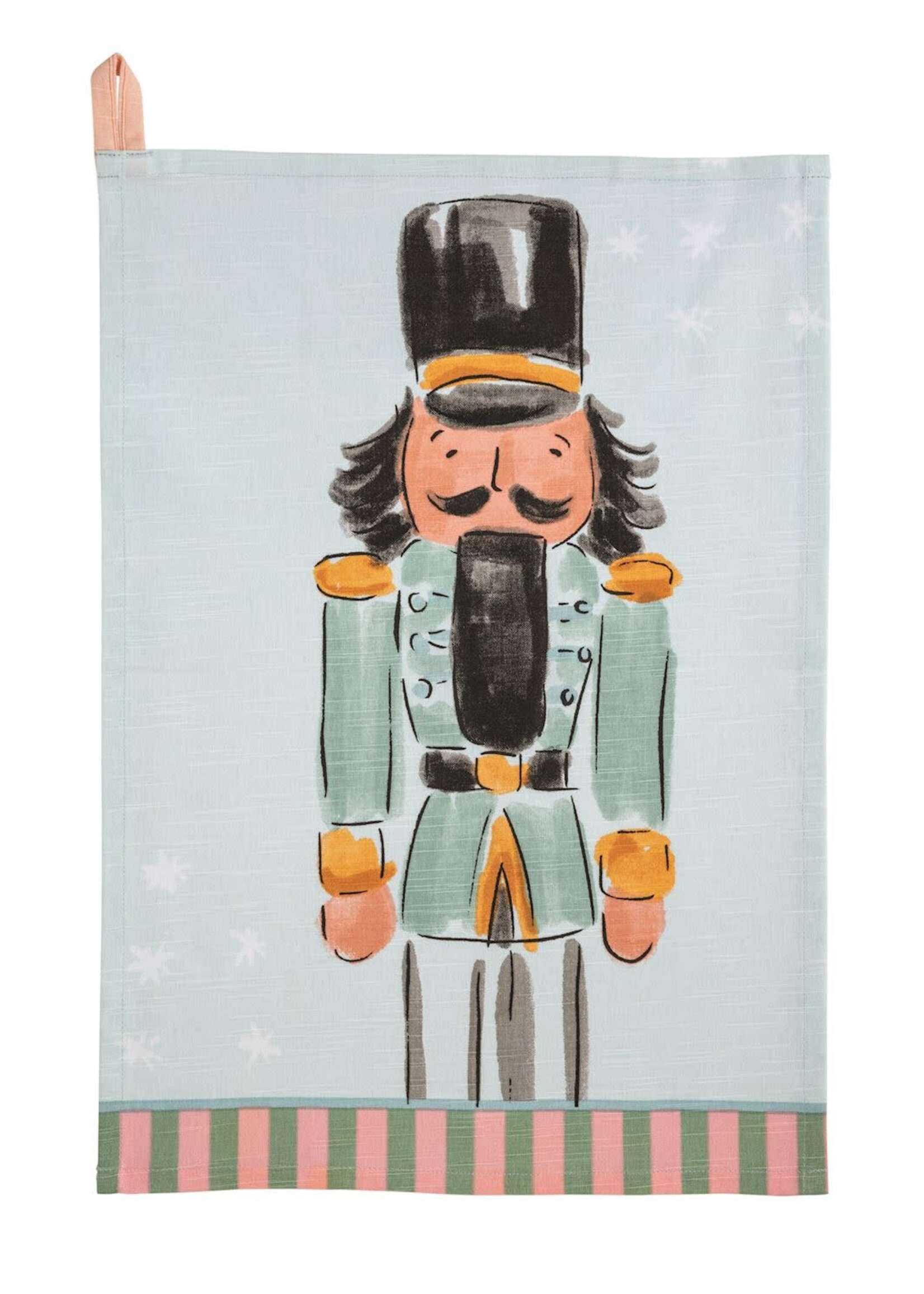 Mud Pie BLUE NUTCRACKER PRINTED TOWEL