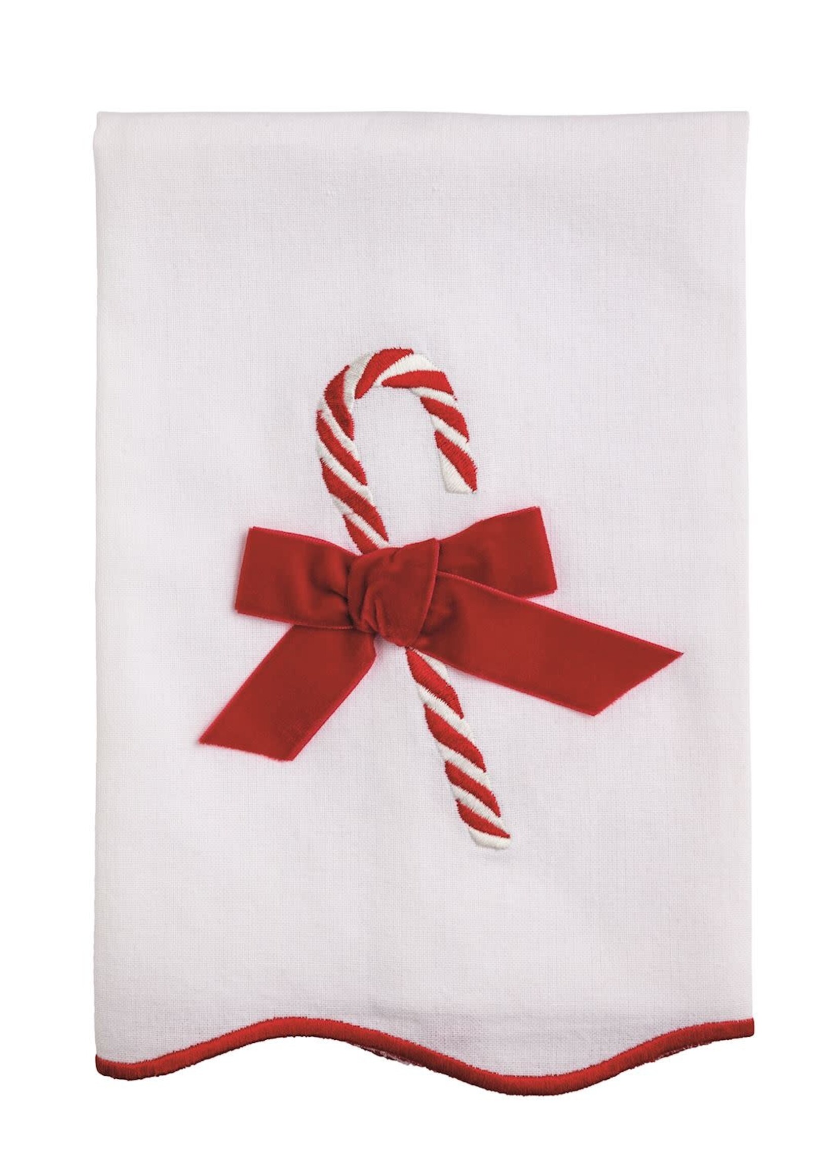 Mud Pie CANDY BOW EMBROIDERED TOWEL