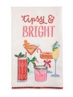 Mud Pie Mud Pie - TIPSY BRIGHT HOLIDAY BAR TOWEL - 42170327B