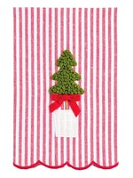 Mud Pie Mud Pie - STRIPED XMAS TOPIARY TOWEL - 42170348S