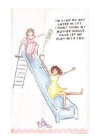 Mud Pie Mud Pie - IM GLAD WE MET PRINTED TOWEL - 42170359I
