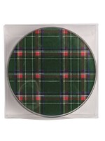 Mud Pie Mud Pie - GREEN ACRYLIC TARTAN COASTER - 42500250G