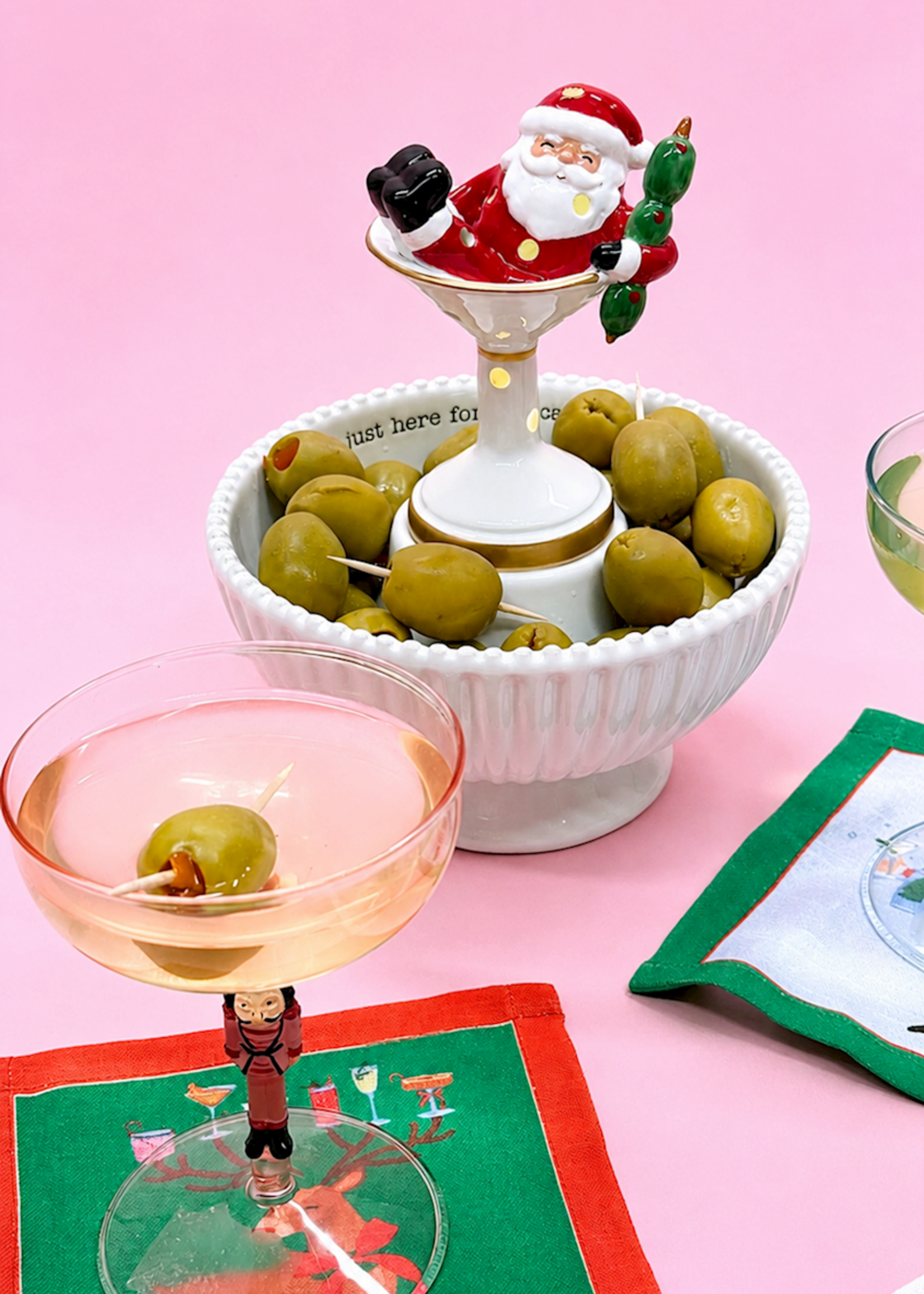 Mud Pie SNOWMAN SET COCKTAIL NAPKIN