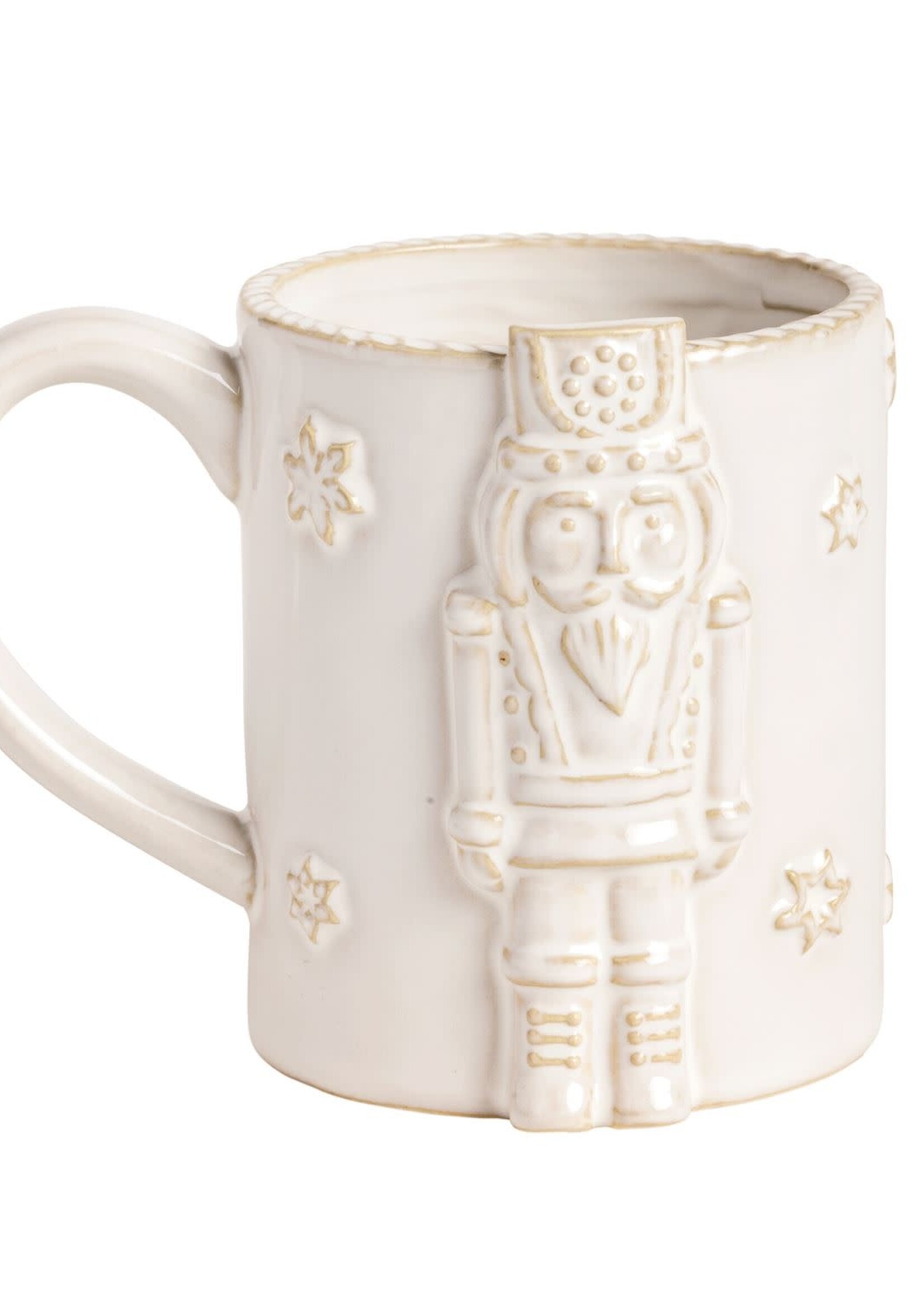 Mud Pie NUTCRACKER WHITE XMAS ICON MUG