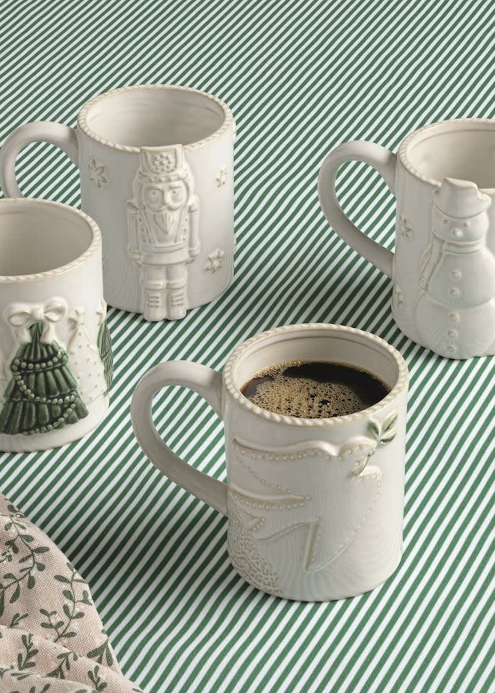 Mud Pie NUTCRACKER WHITE XMAS ICON MUG