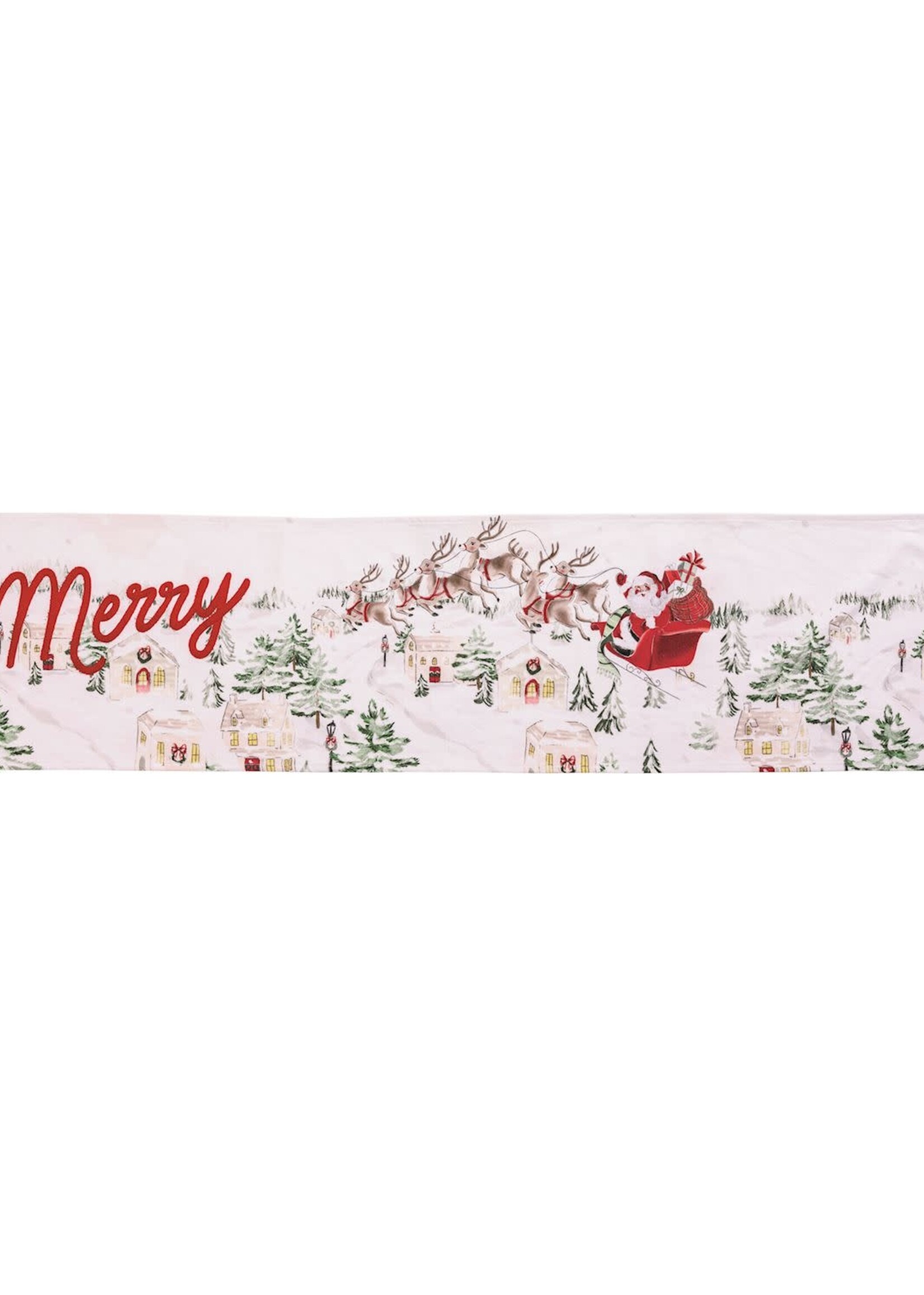 Mud Pie VINTAGE SANTA SCENE RUNNER