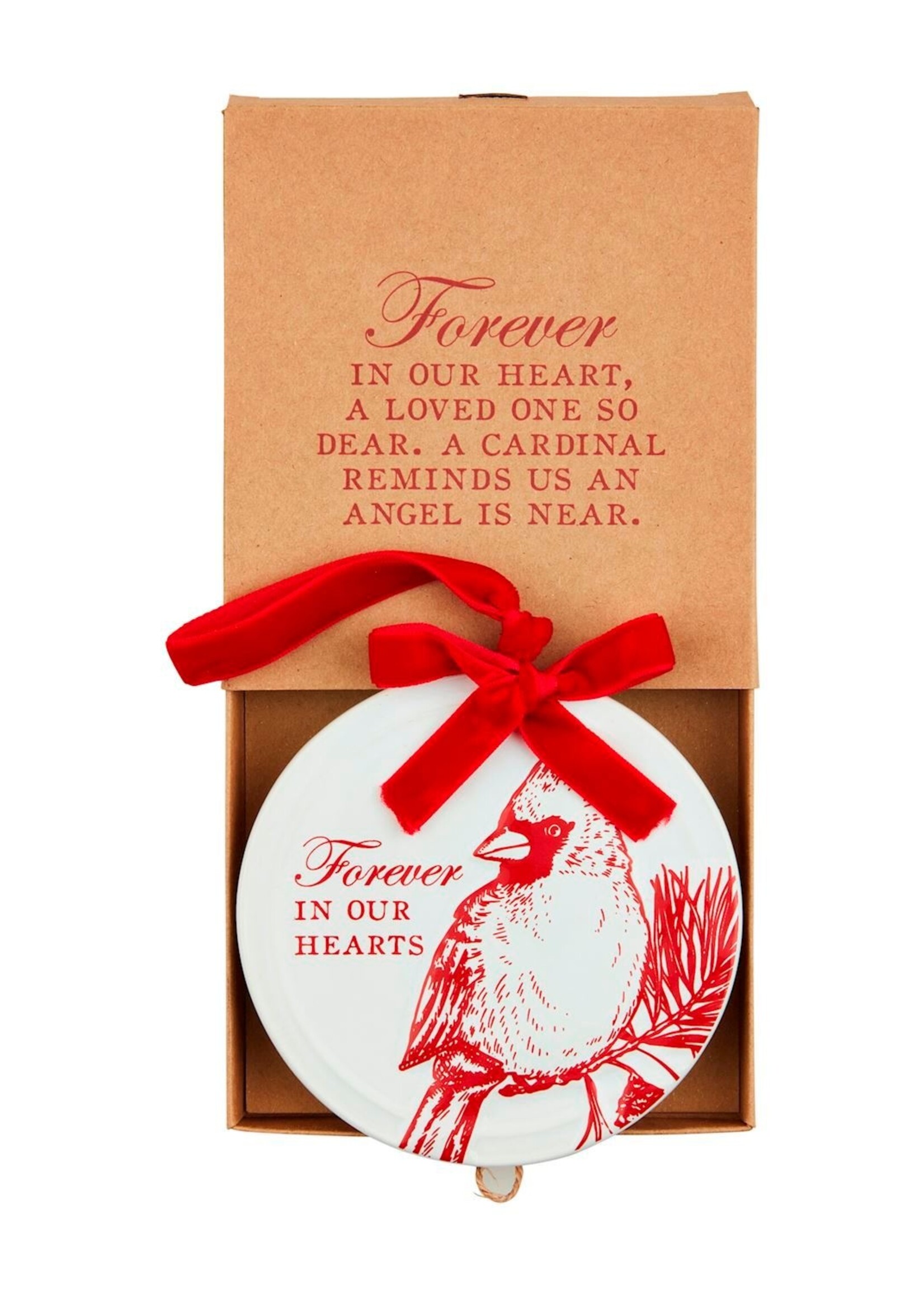 Mud Pie CARDINAL CERAMIC BOX ORNAMENT