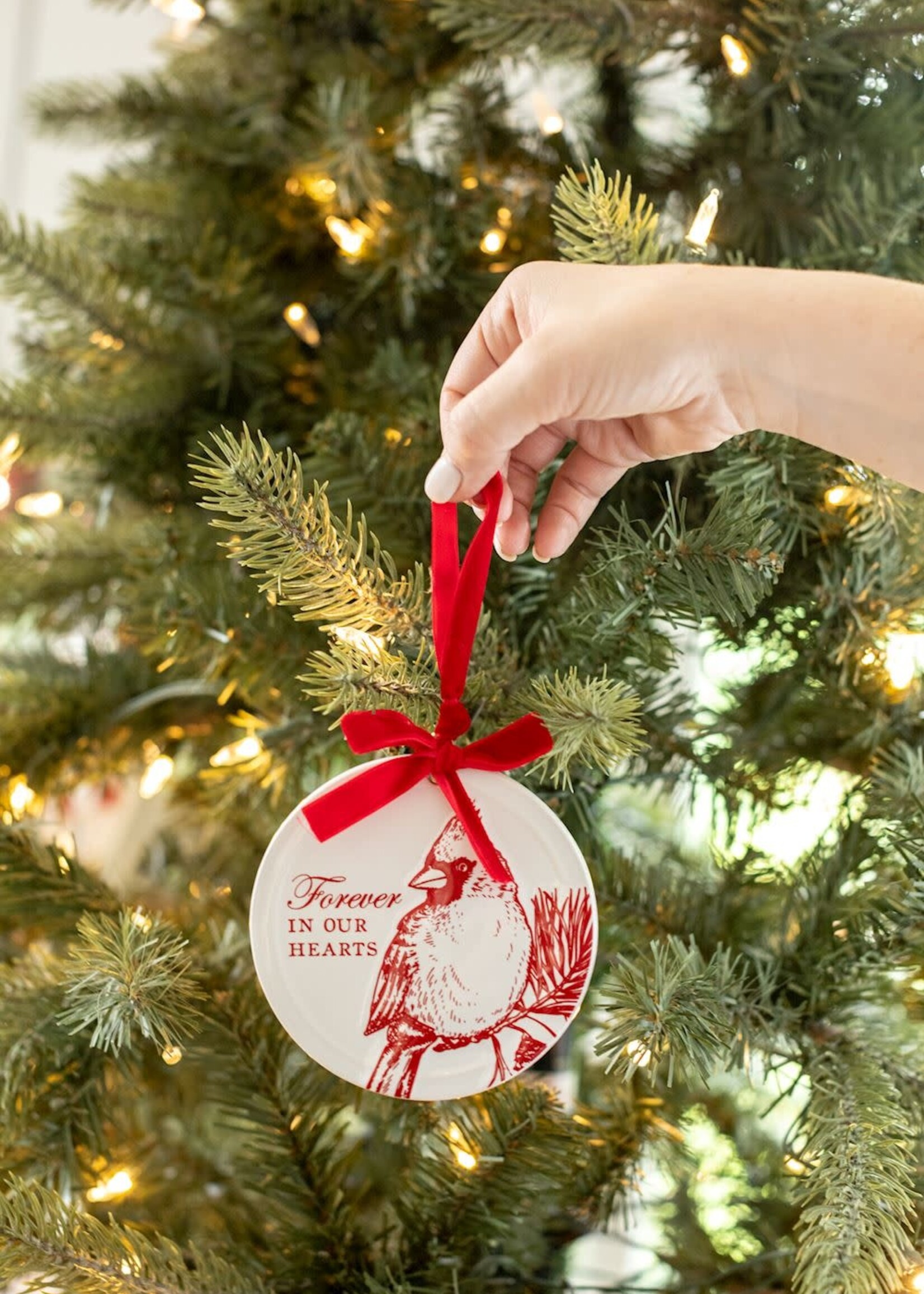 Mud Pie CARDINAL CERAMIC BOX ORNAMENT