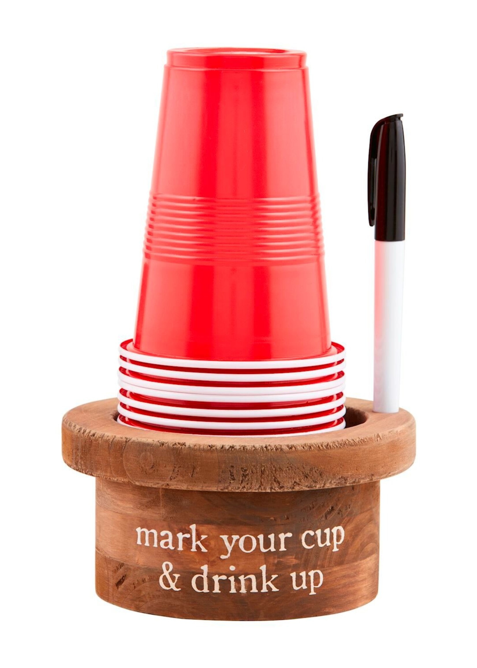 Mud Pie DISPOSABLE CUP AND MARKER SET