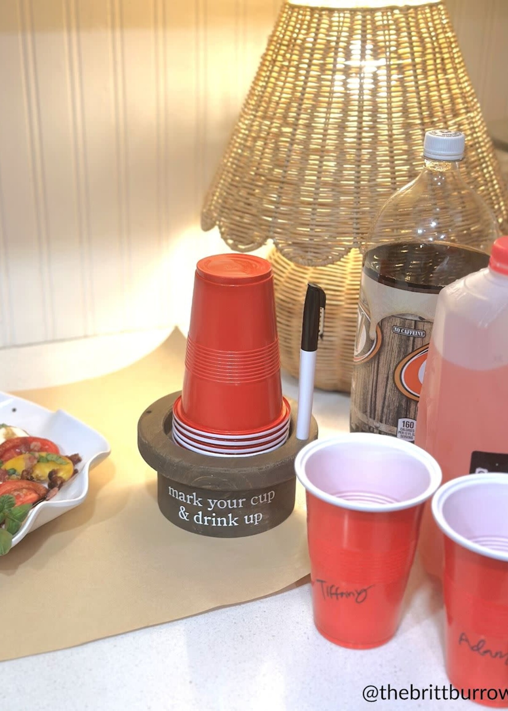 Mud Pie DISPOSABLE CUP AND MARKER SET