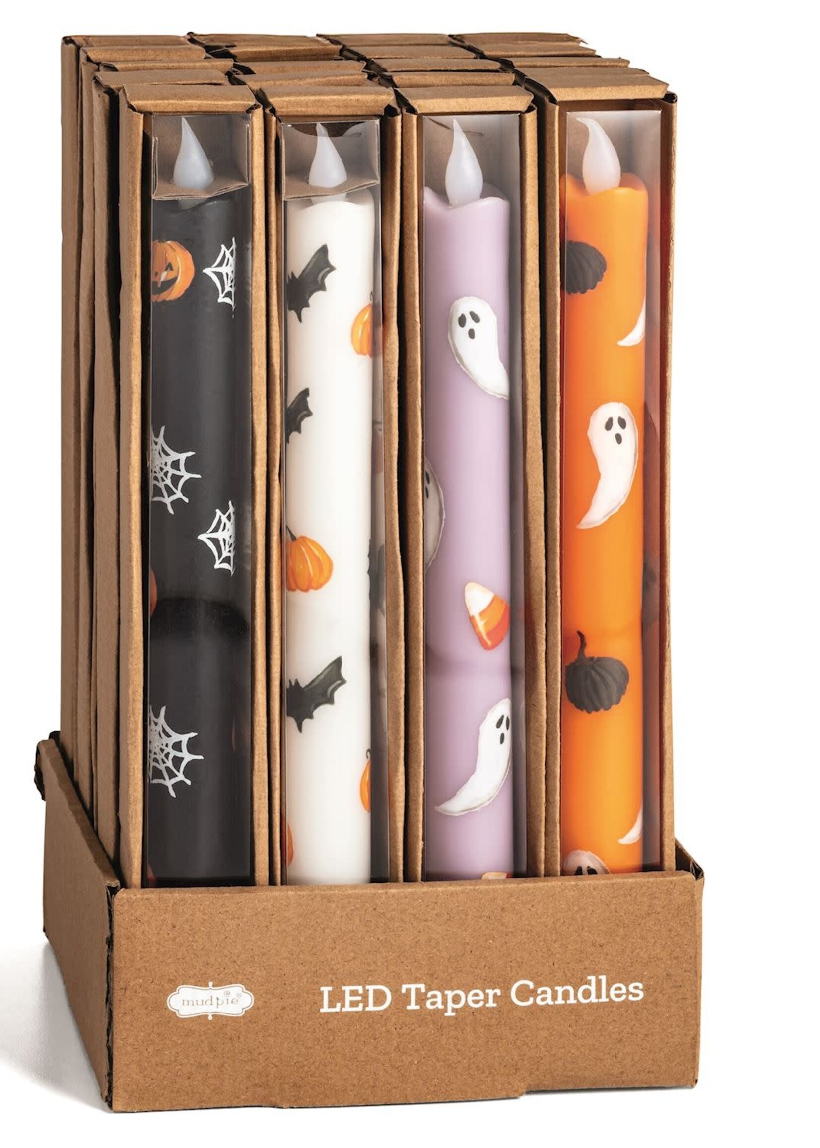 Mud Pie HALLOWEEN LED TAPERS-4A 6 each of 4 styles