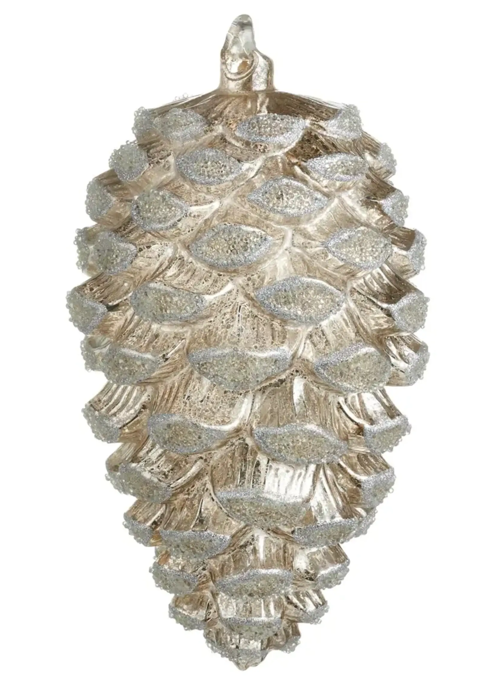 RAZ Imports 10" Pewter Pinecone Ornament