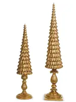 RAZ Imports RAZ Imports - Small Gold Pinecone Tree on Base - 4610355-SM