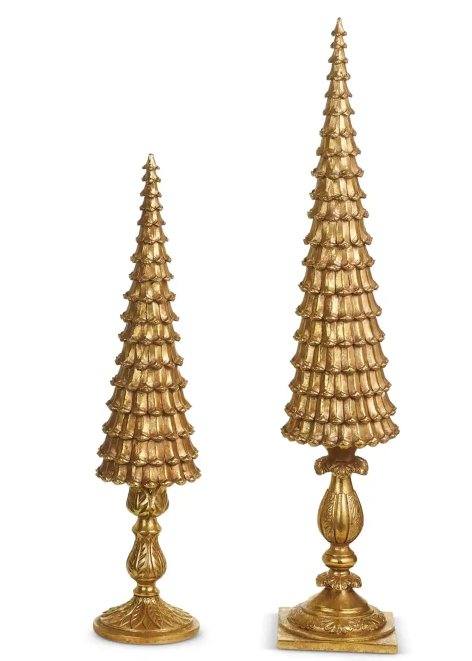 RAZ Imports Small Gold Pinecone Tree on Base