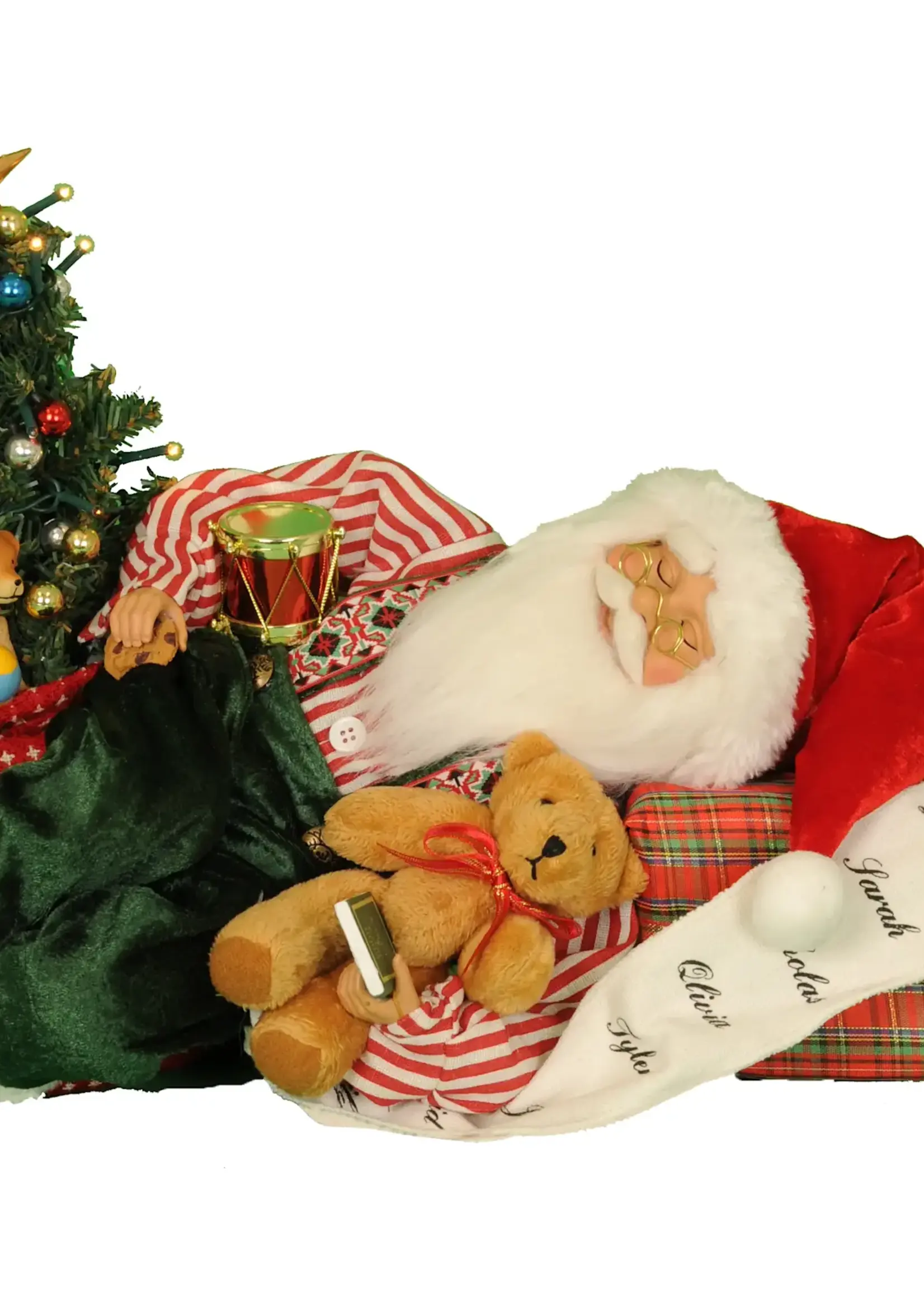 Karen Didion Lighted Napping Santa