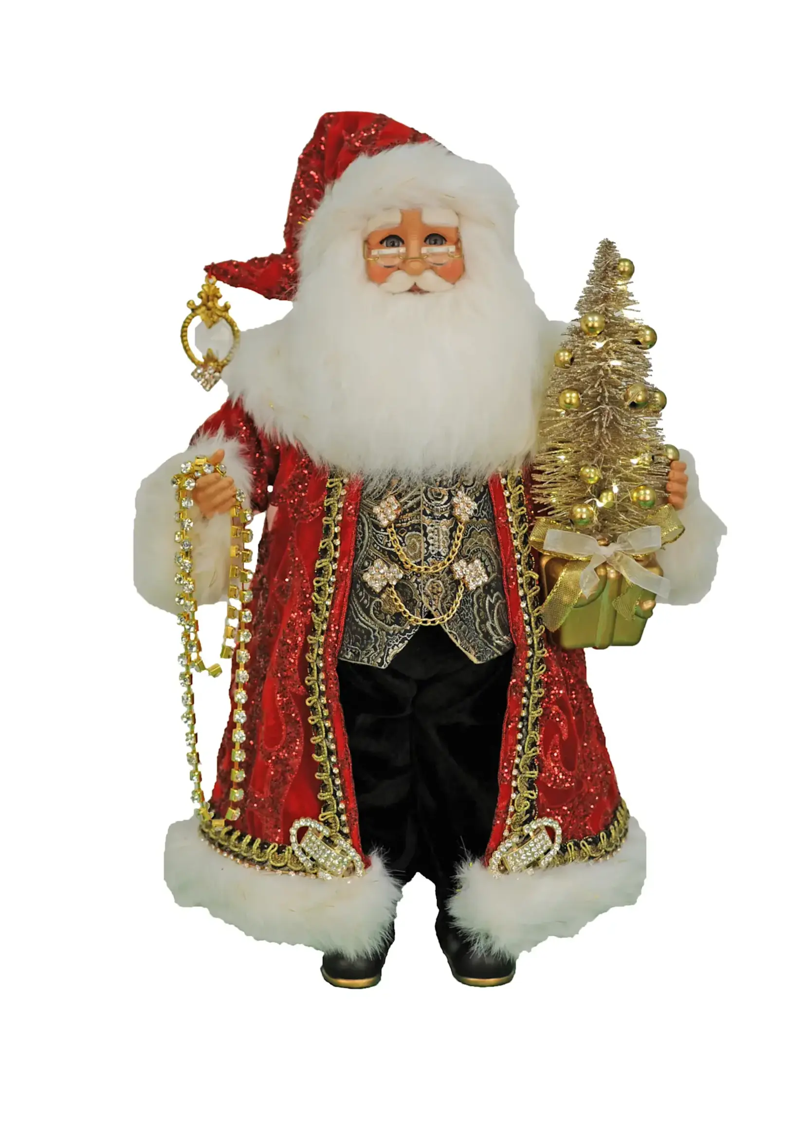 Karen Didion  Lighted Traditional Elegance Santa