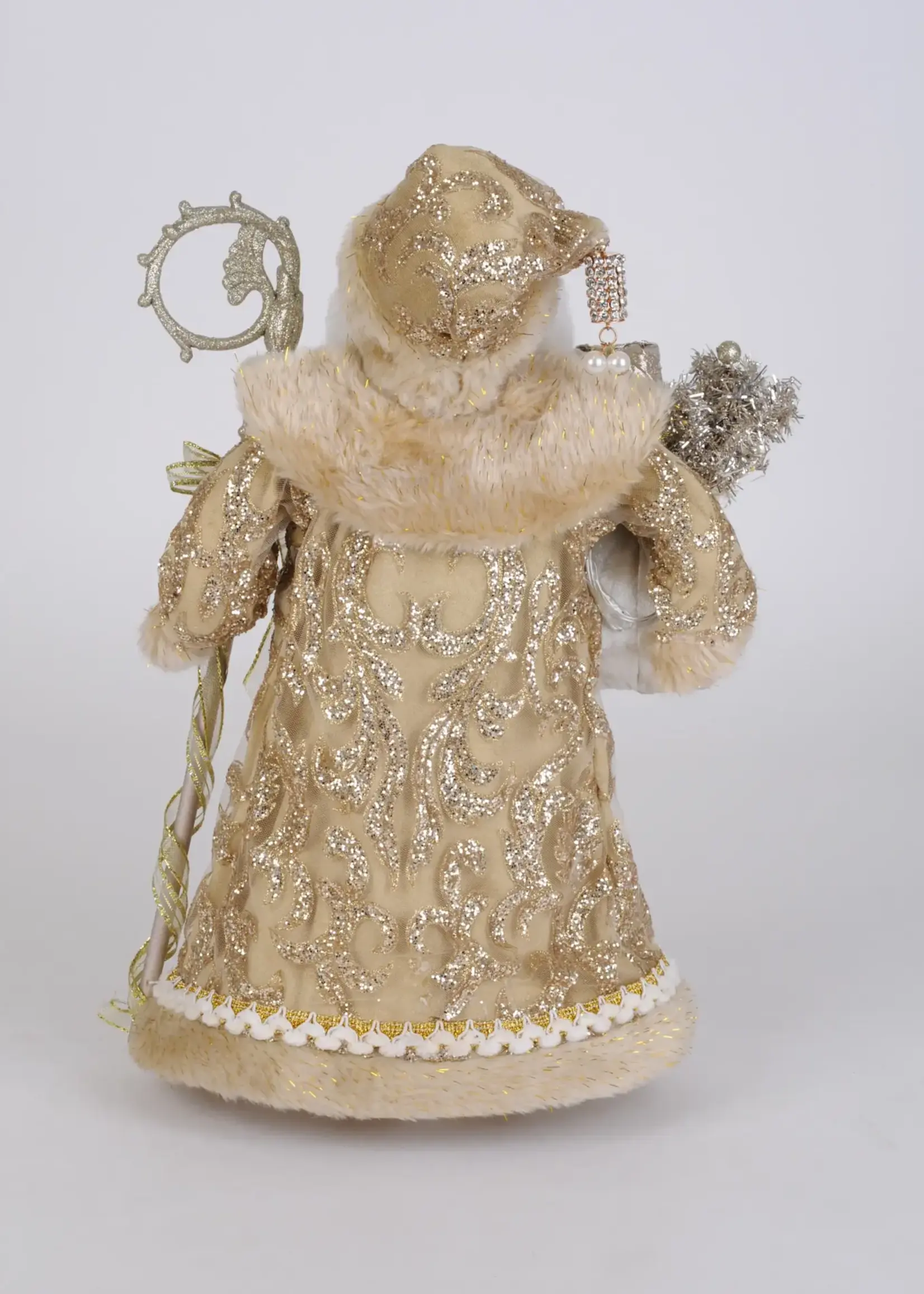 Karen Didion Lighted Touch of Gold Santa