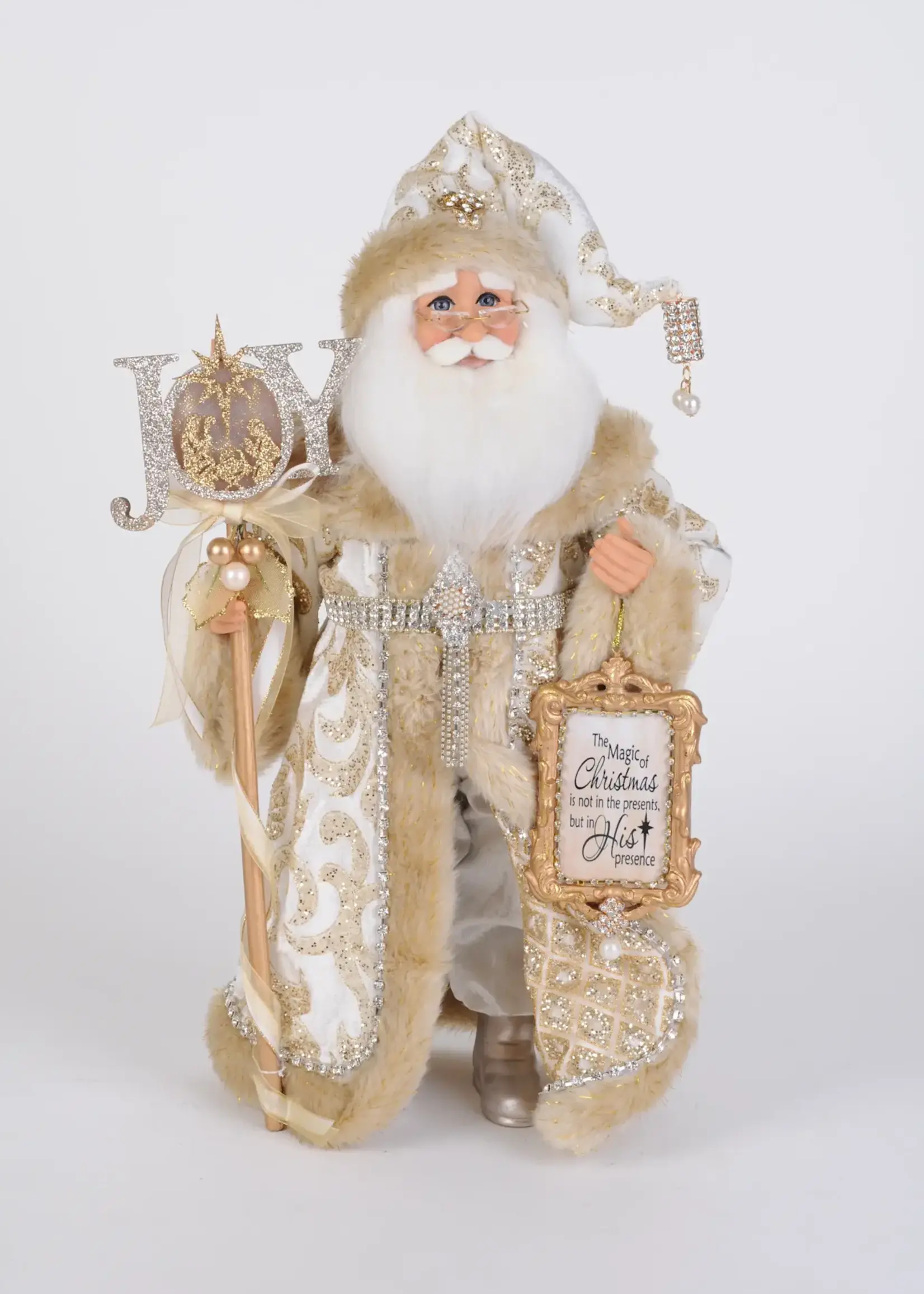 Karen Didion Lighted Joyous Presence Santa