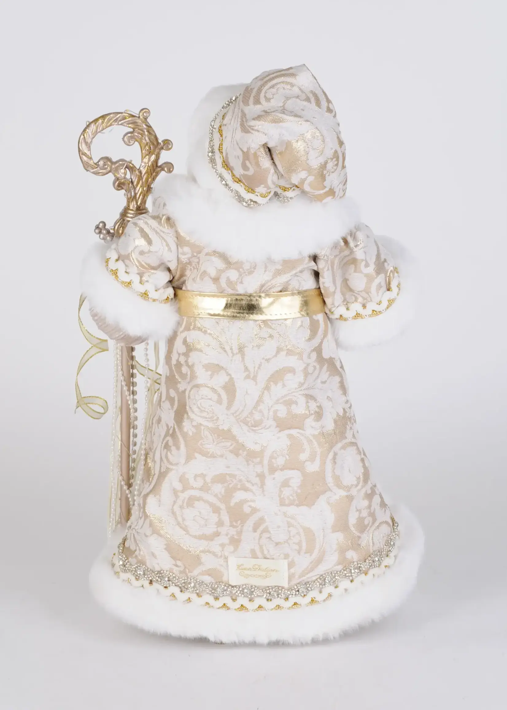 Karen Didion Lighted Gold Royale Santa