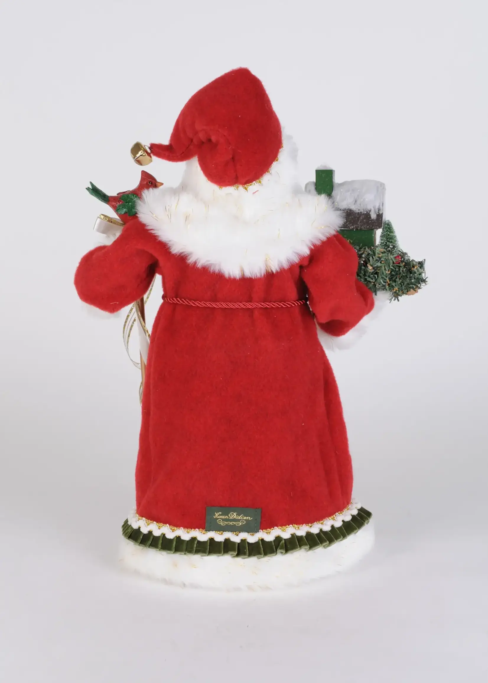 Karen Didion Lighted Evergreen Village Santa