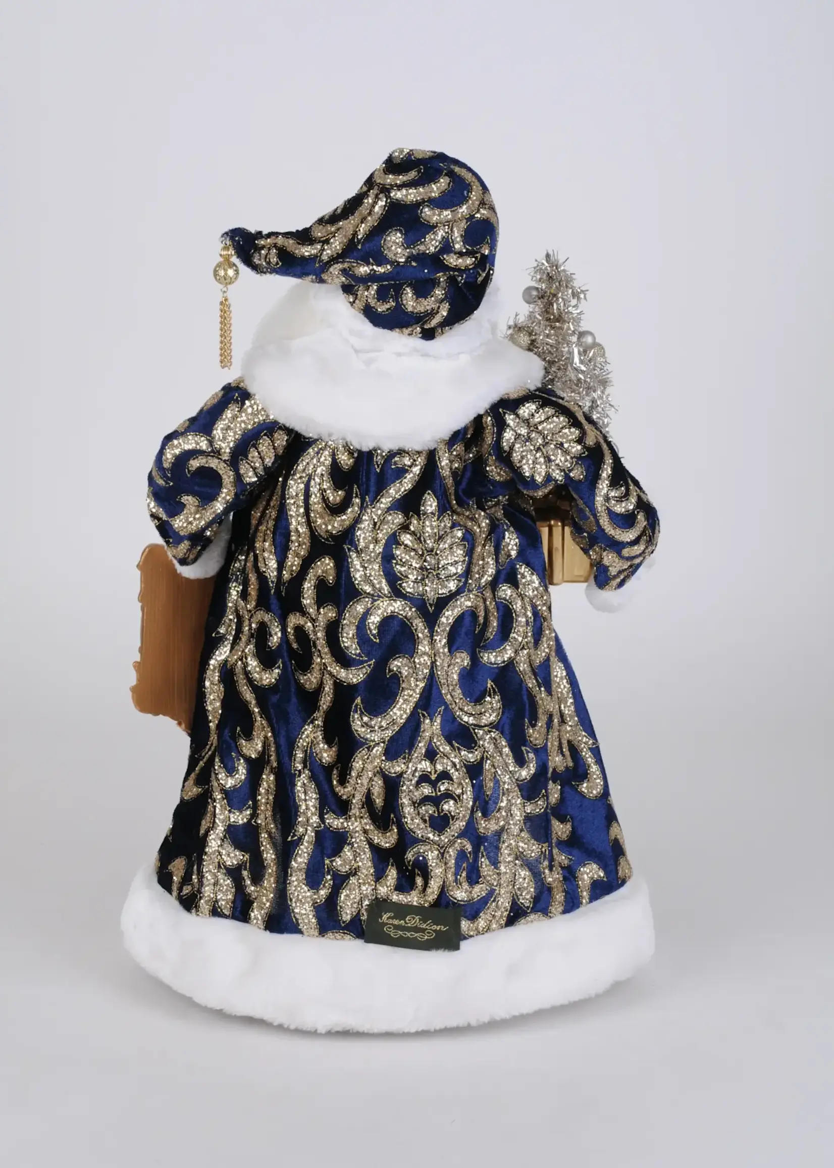 Karen Didion Lighted Midnight Blue Santa