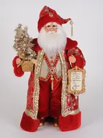 Karen Didion Karen Didion - Lighted Scarlet Jeweled Santa - CC18-73