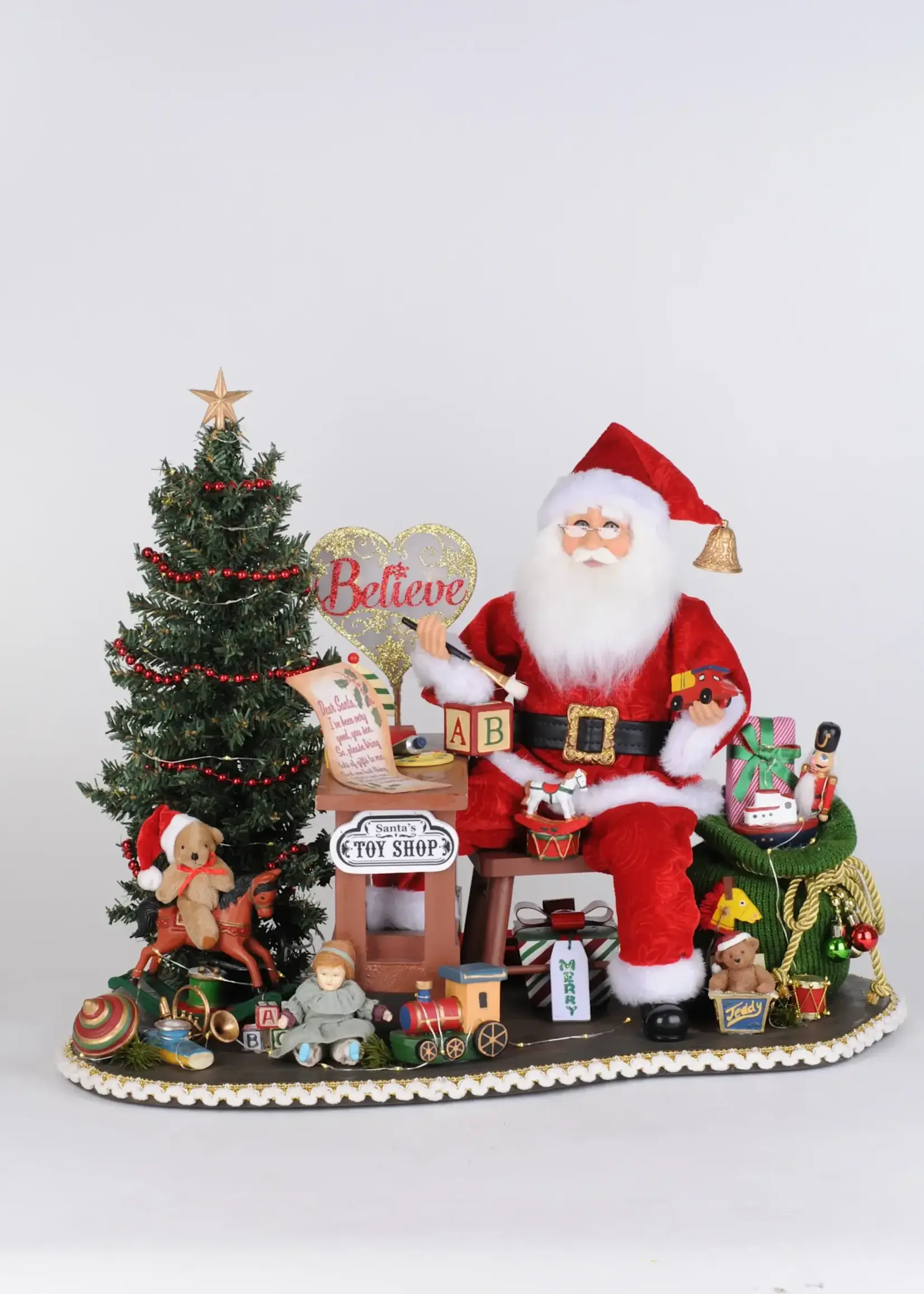 Karen Didion Lighted Believe in the Magic of Christmas Santa 30th Anniversary Limited Edition