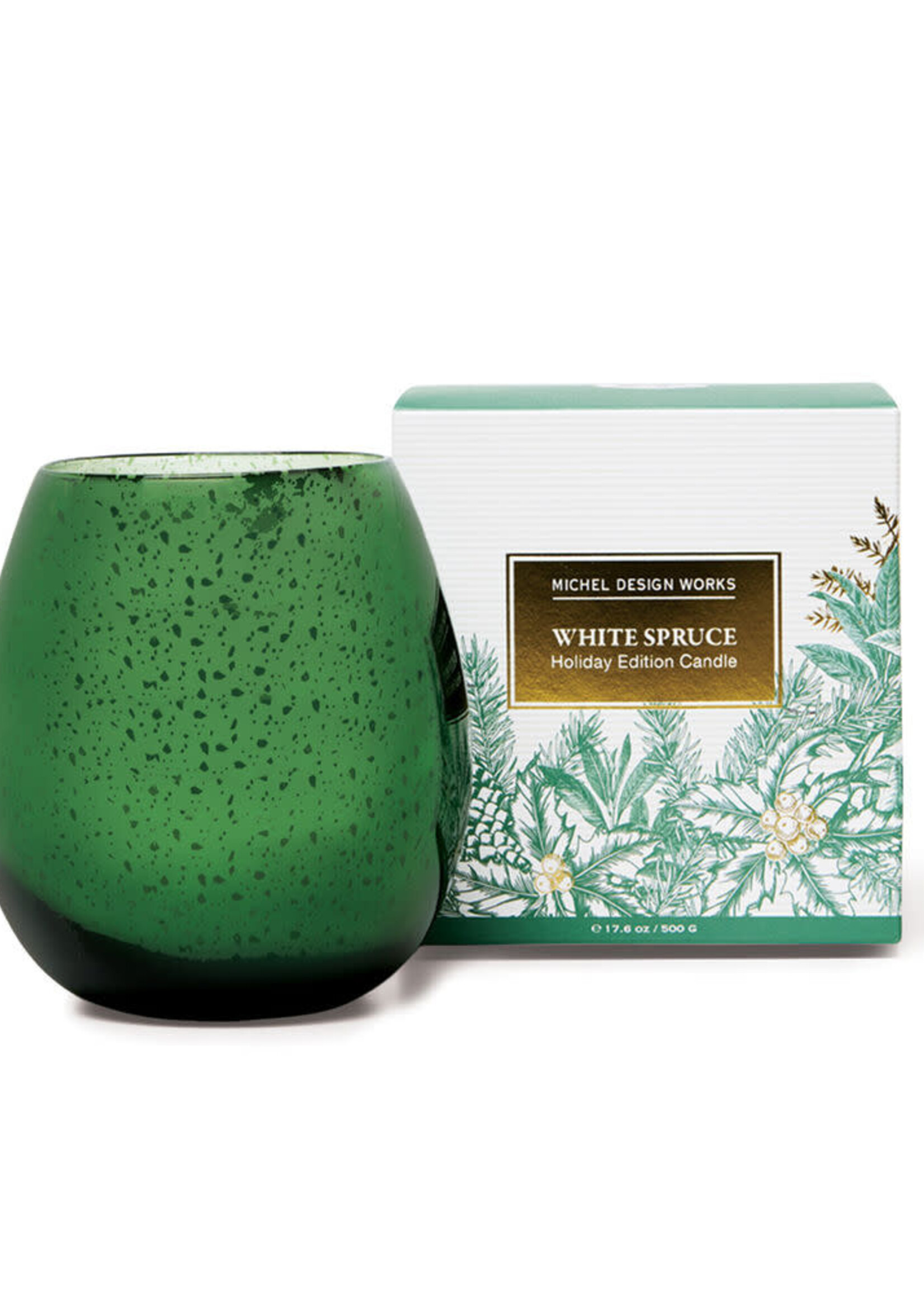 Michel Design Works White Spruce Holiday Edition Candle