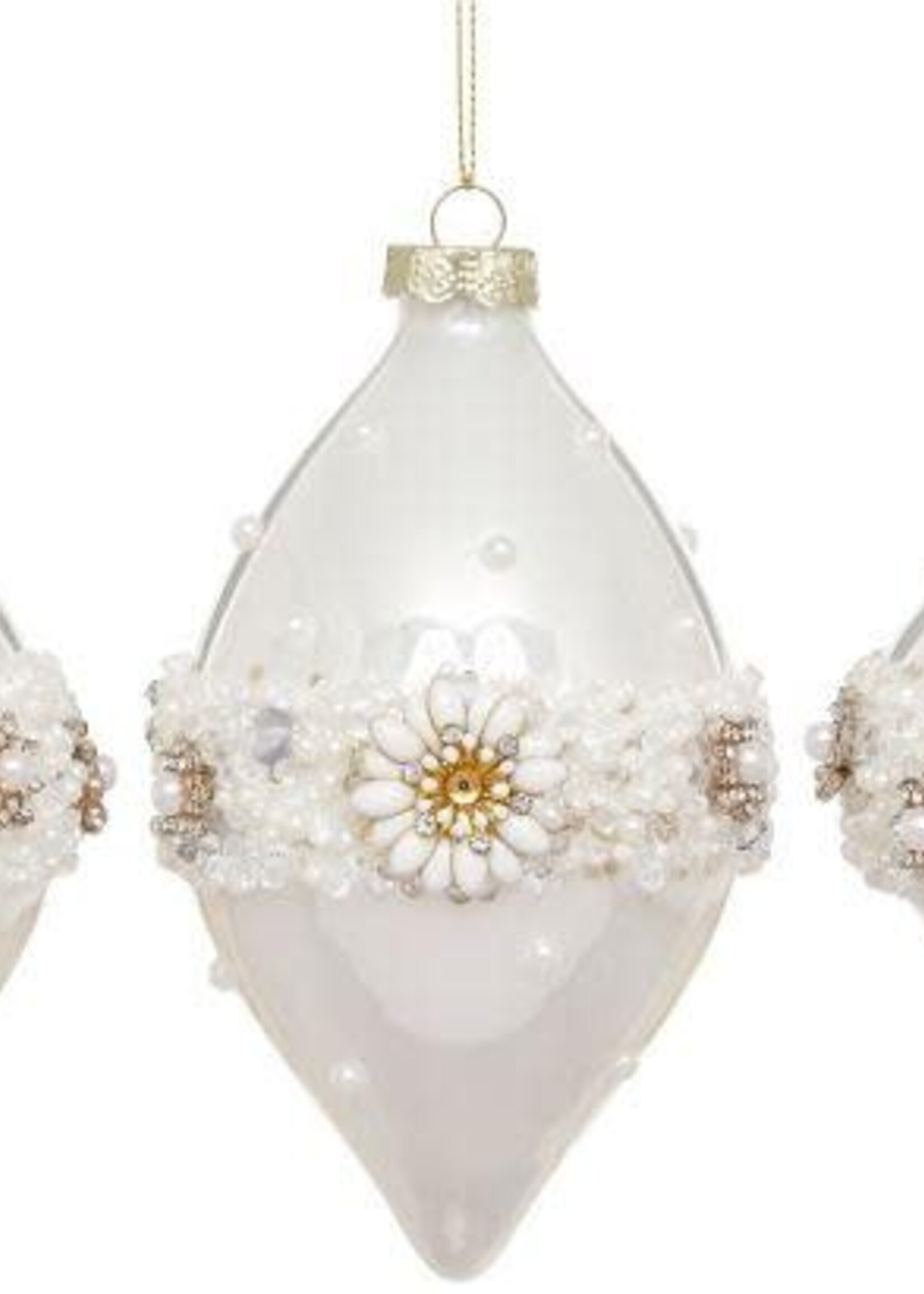 Mark Roberts JEWELED BLOOM ORNAMENT 4-5'' - BOX OF 6