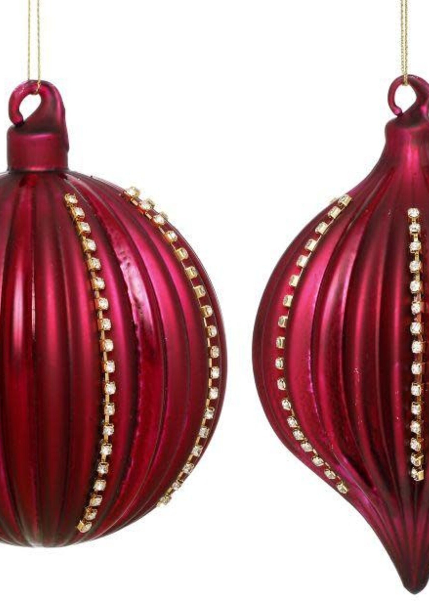 Mark Roberts FESTIVE STRIPED ORNAMENT 4-5'' BOX OF 6
