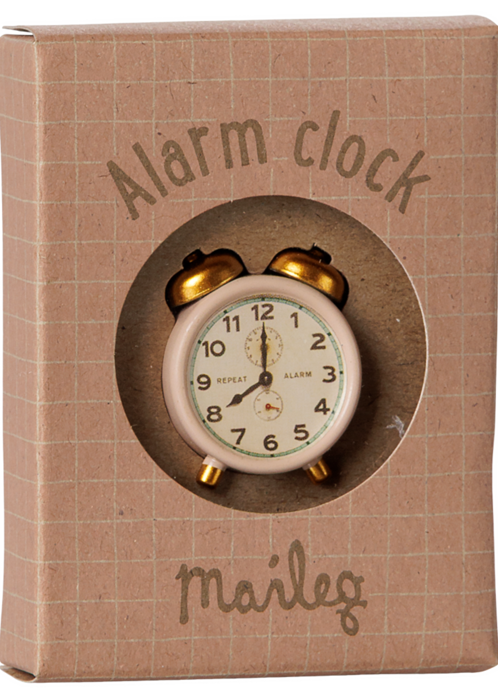 Maileg Alarm clock, Mouse - Powder
