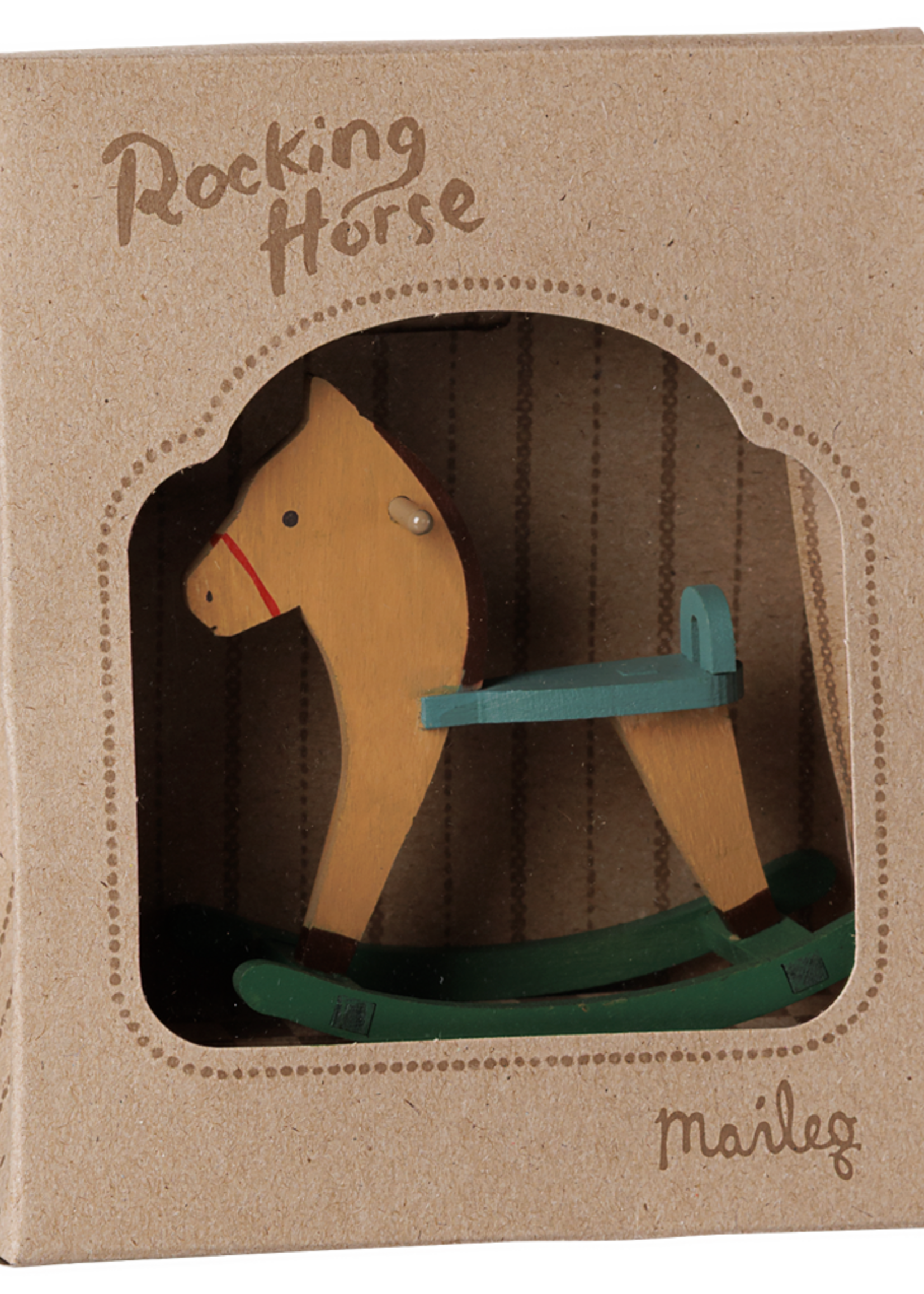 Maileg Rocking horse, Mouse - Light brown