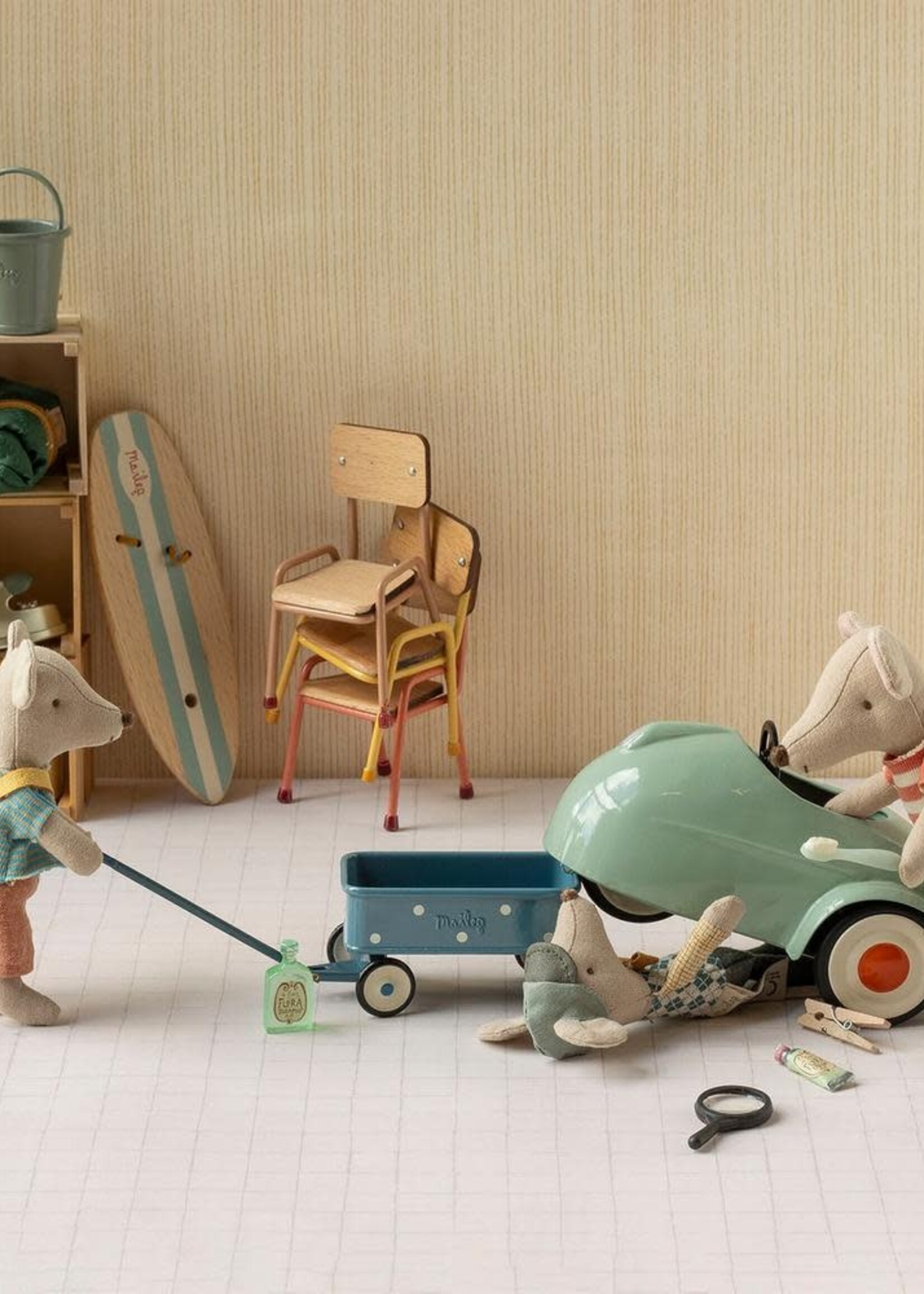 Maileg Wagon, Mouse - Blue